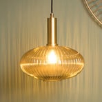 Maloto glass pendant light, Ø 30 cm, amber