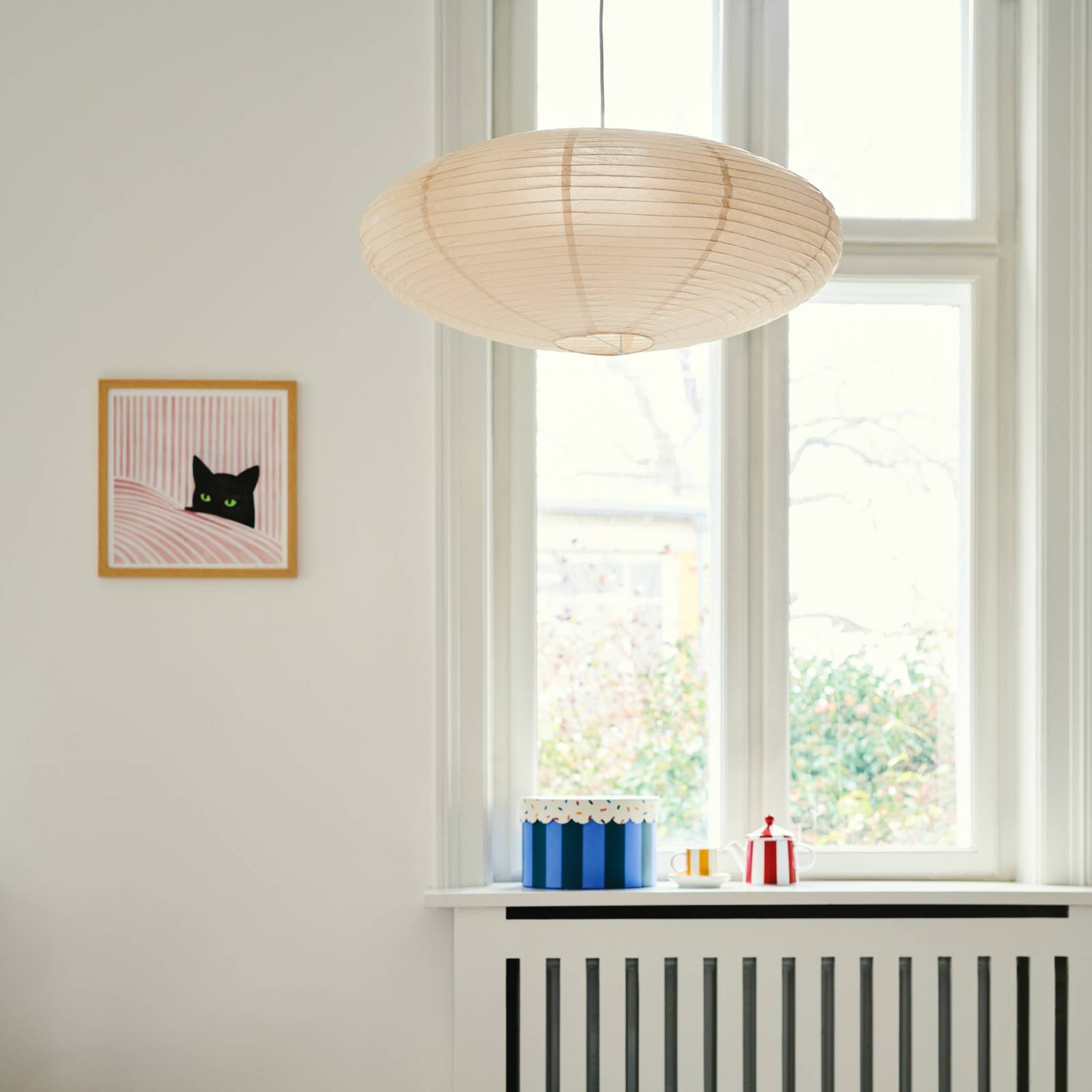Nordlux Lampskärm Villo 60 gjord av papper Ø 60cm beige