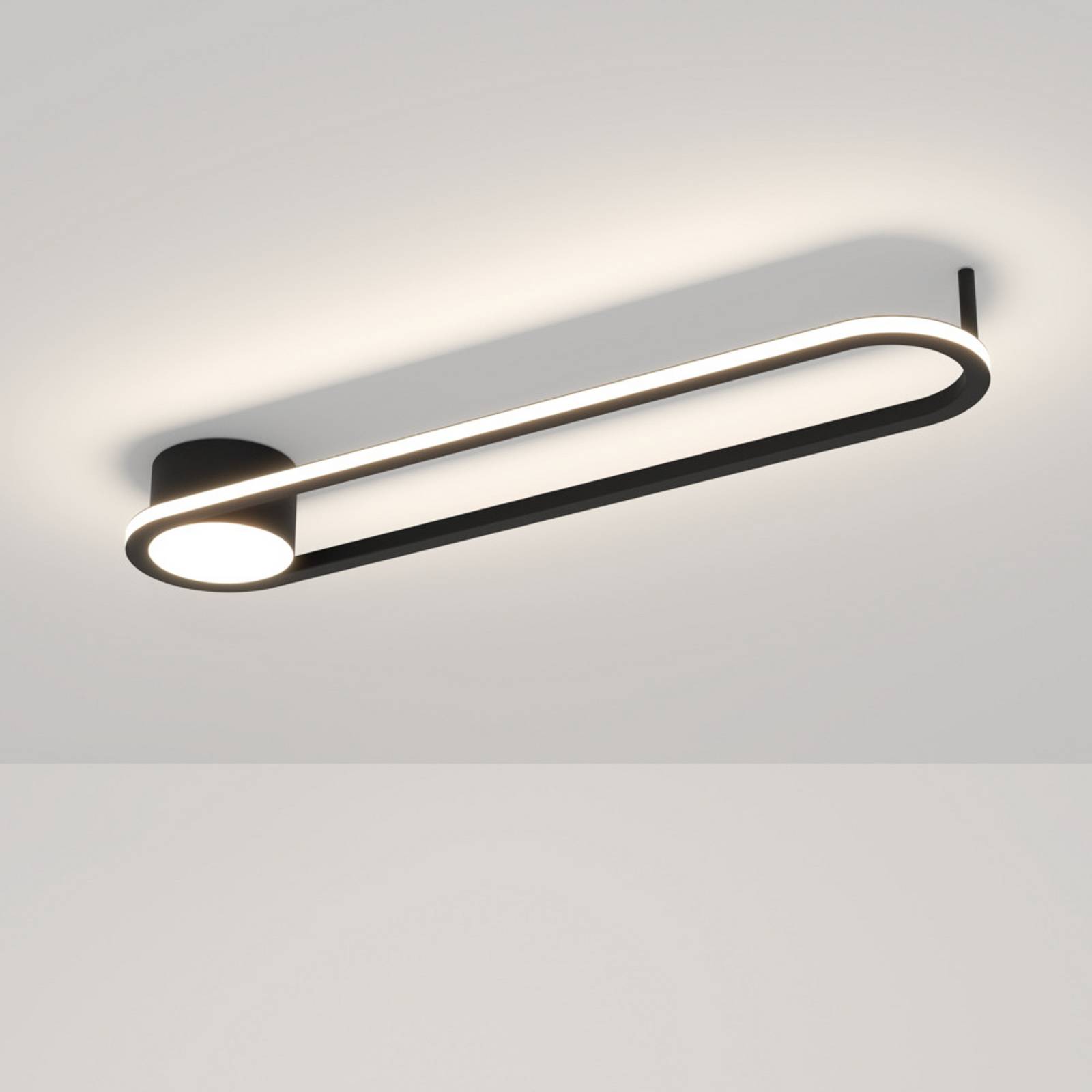 Lampa sufitowa LED EGLO COLLECORVINO, czarna, długość 50 cm, CCT