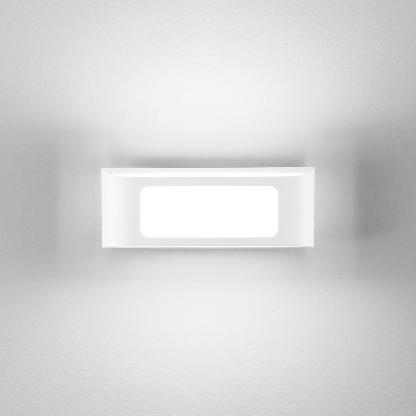 LED-Außenwandlampe DESERT, weiß, Breite 25 cm, Metall günstig online kaufen