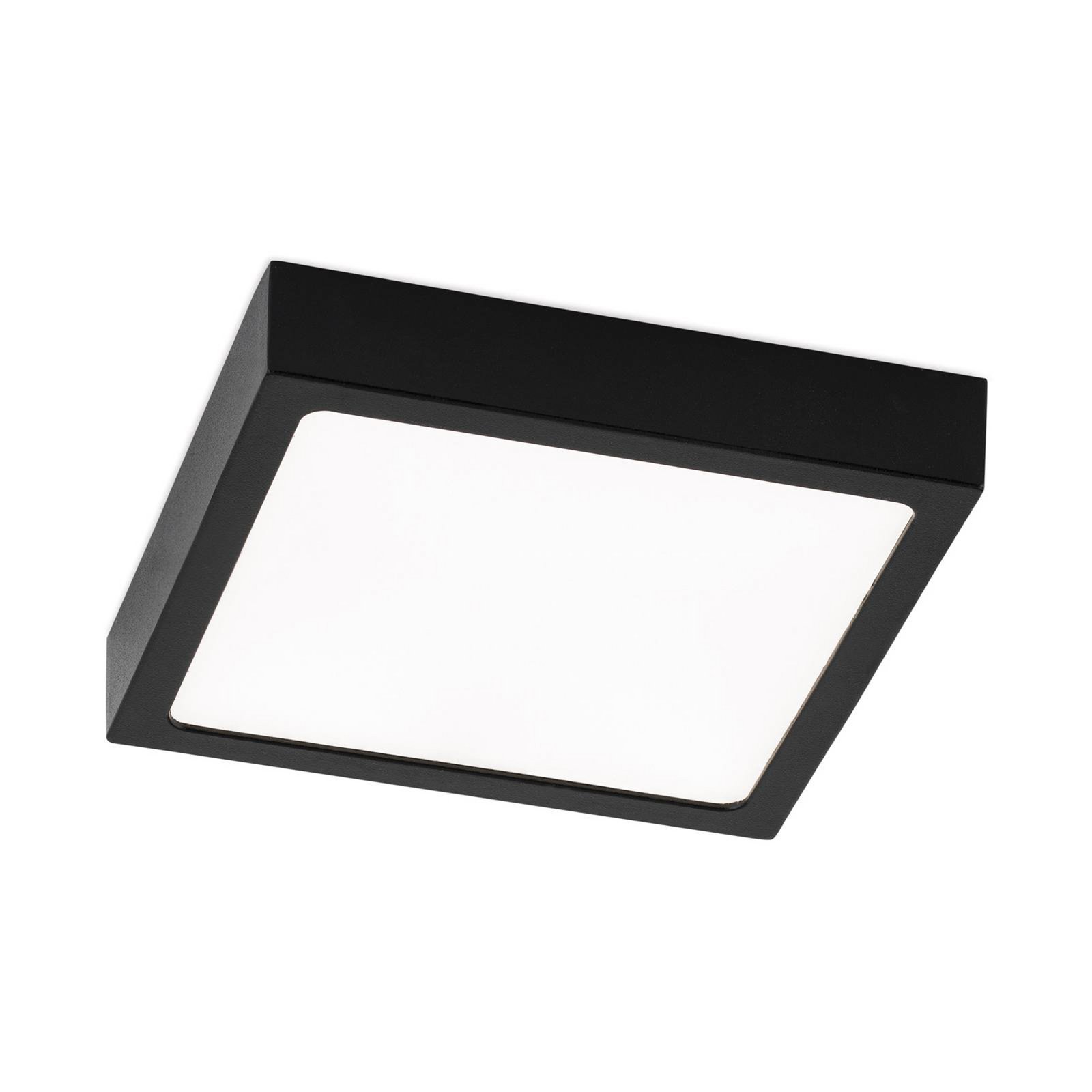 LED ceiling lamp Disc, black Length 14 cm, CCT Metal