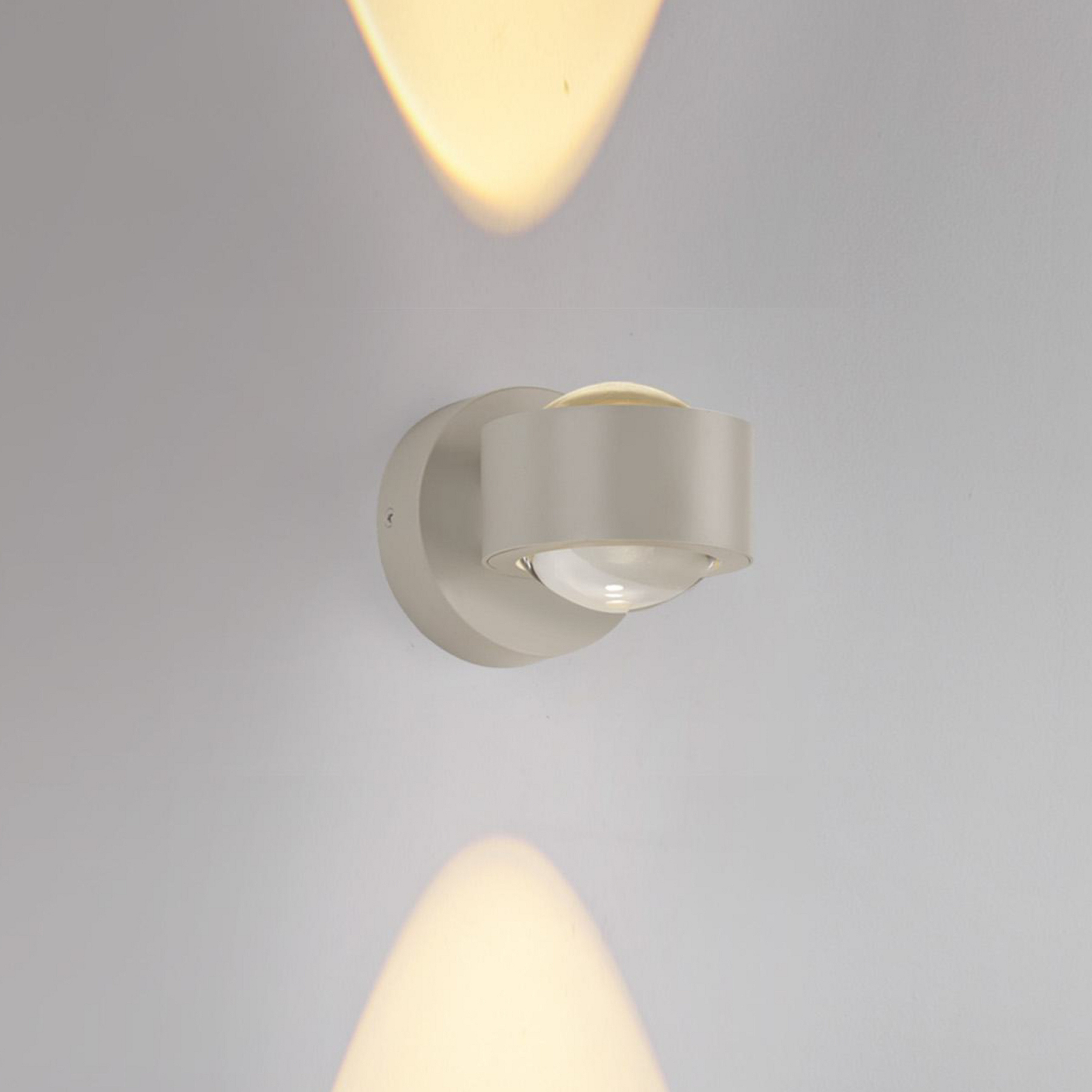 JUST LIGHT. LED-Akku-Wandleuchte Chia, sand, Eisen, 3.000 K