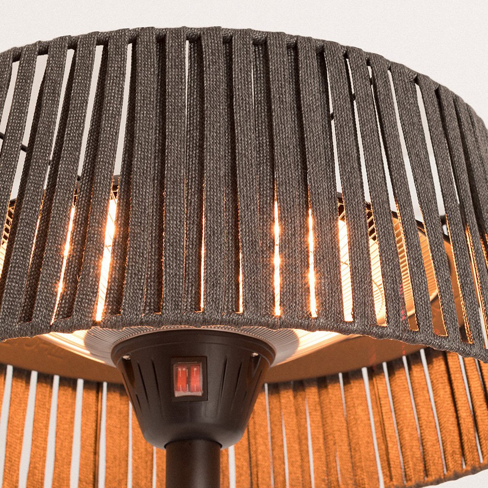 Lucande Calor infrared patio heater, black, height 200 cm