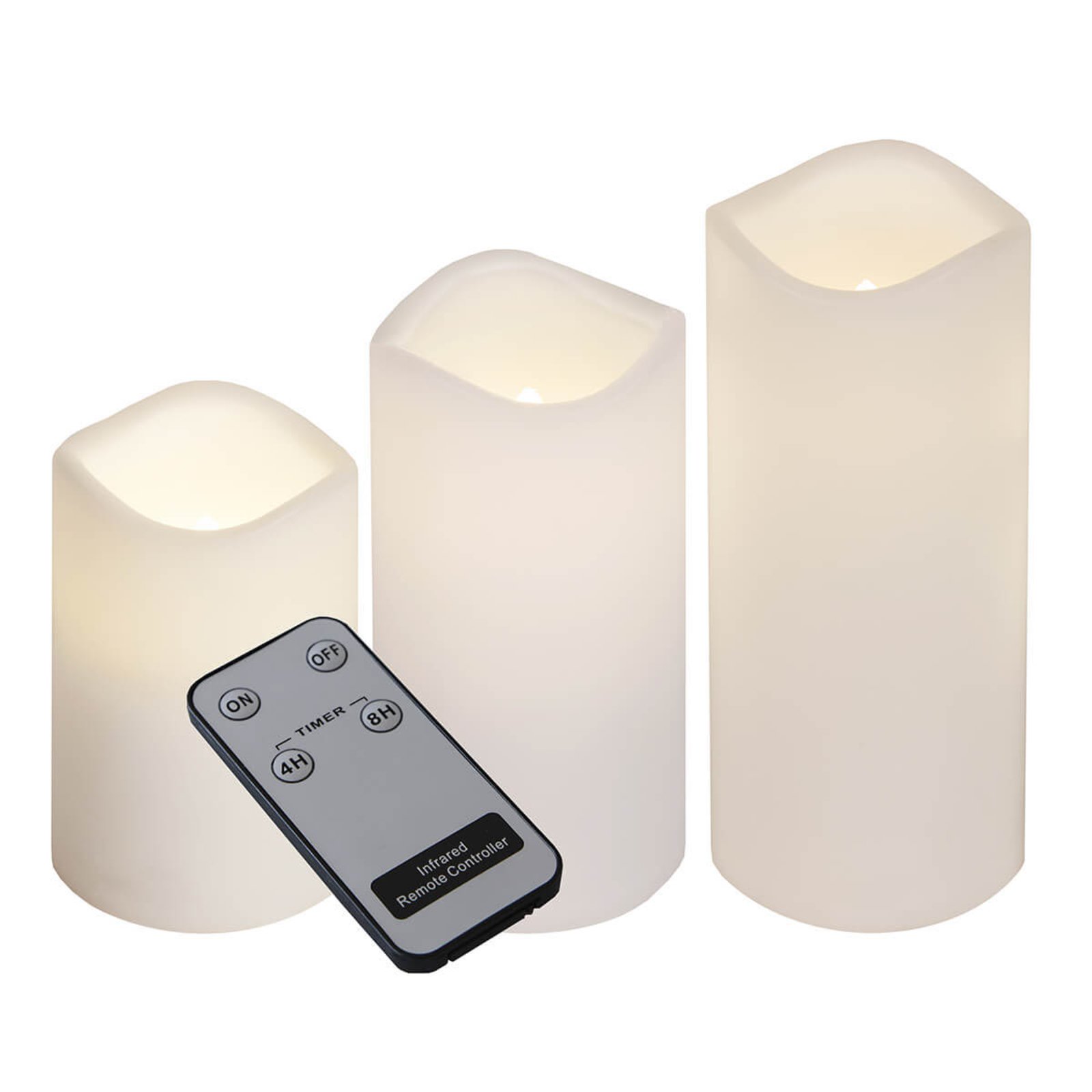 Mit Zestaw 3 lamp-świec LED, zewnętrzny