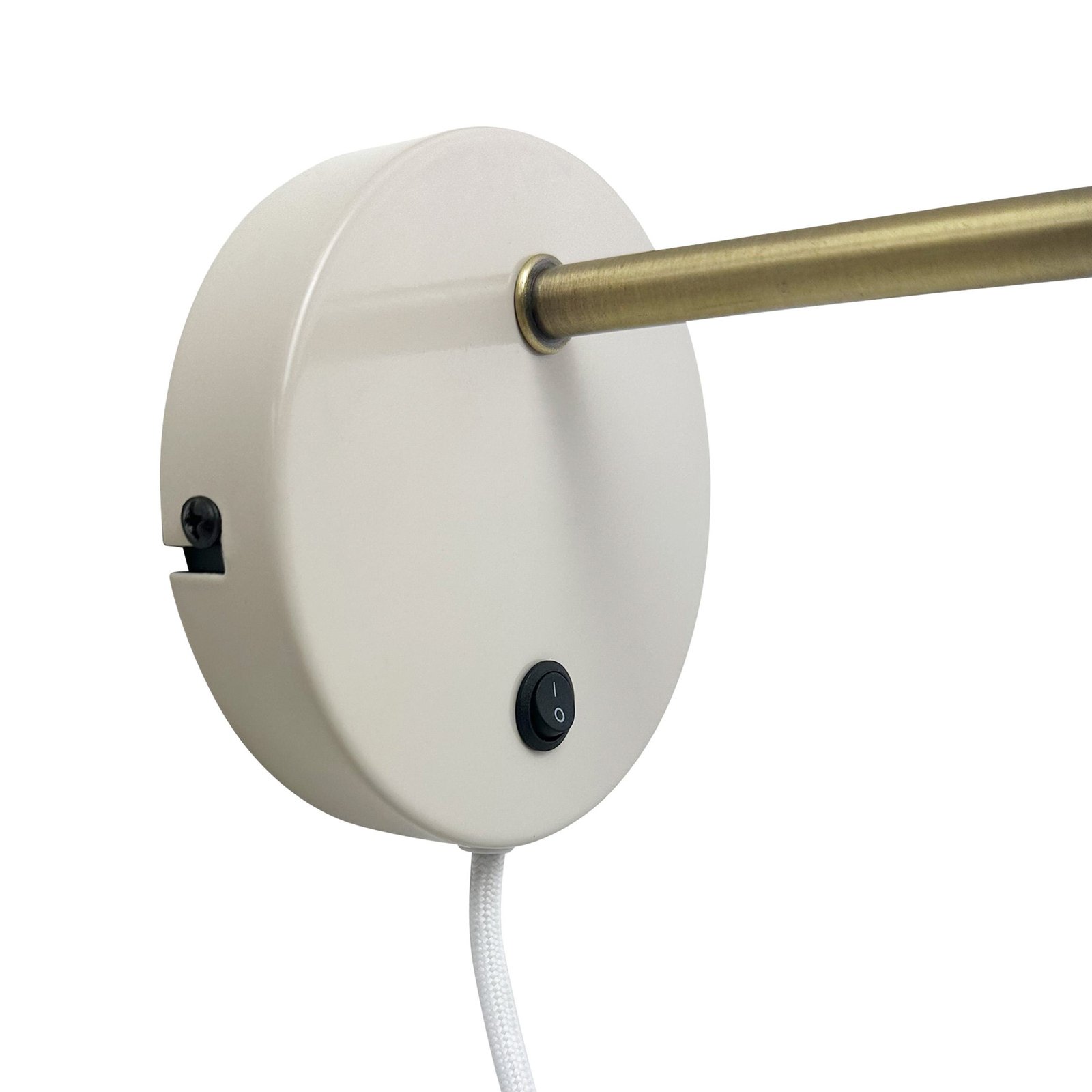 Dyberg Larsen wall lamp Ocean, beige, Ø 11 cm, metal