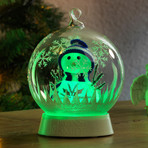 Lámpara decorativa LED bola vidrio Muñeco de nieve