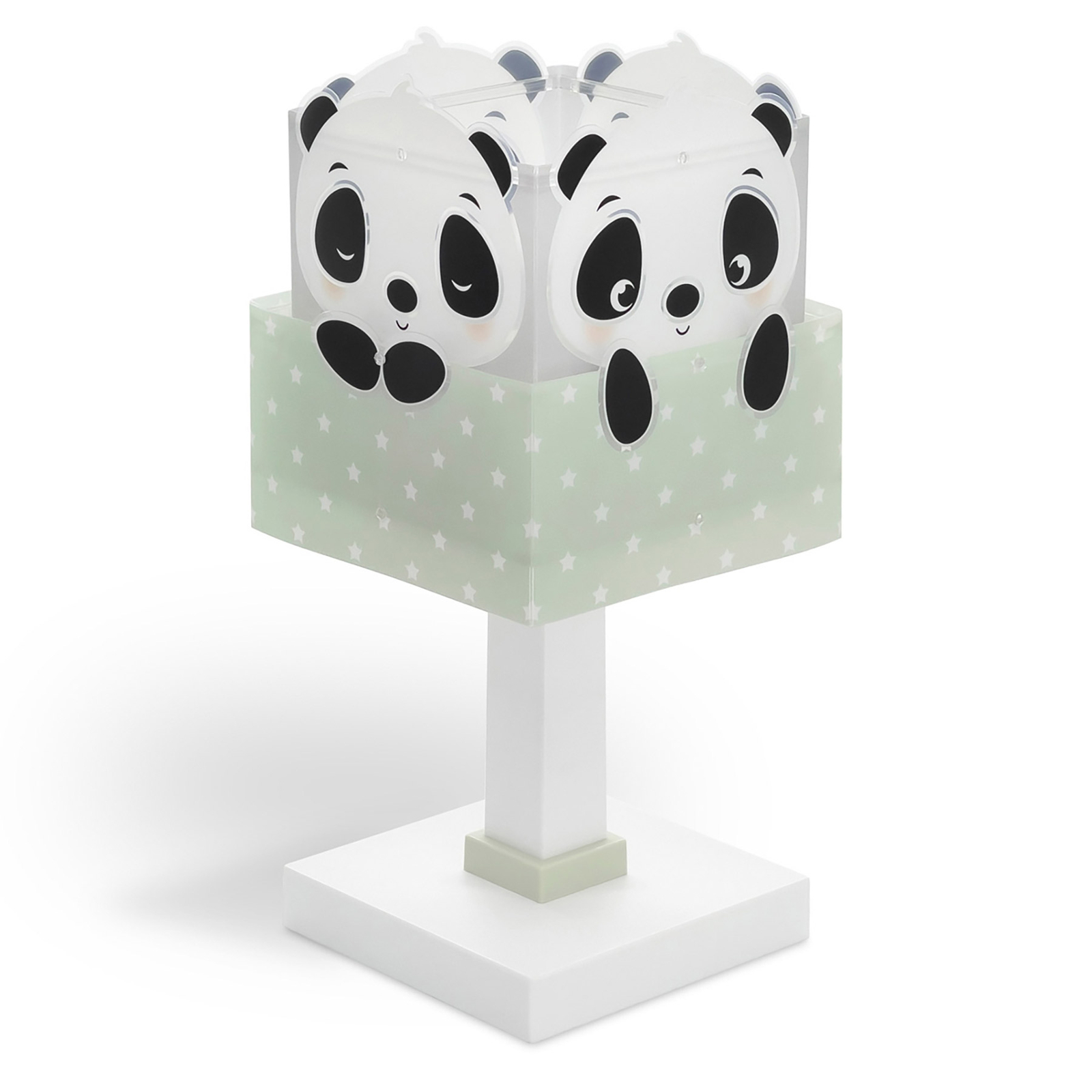 Dalber Panda stolová lampa do detskej izby, zelená
