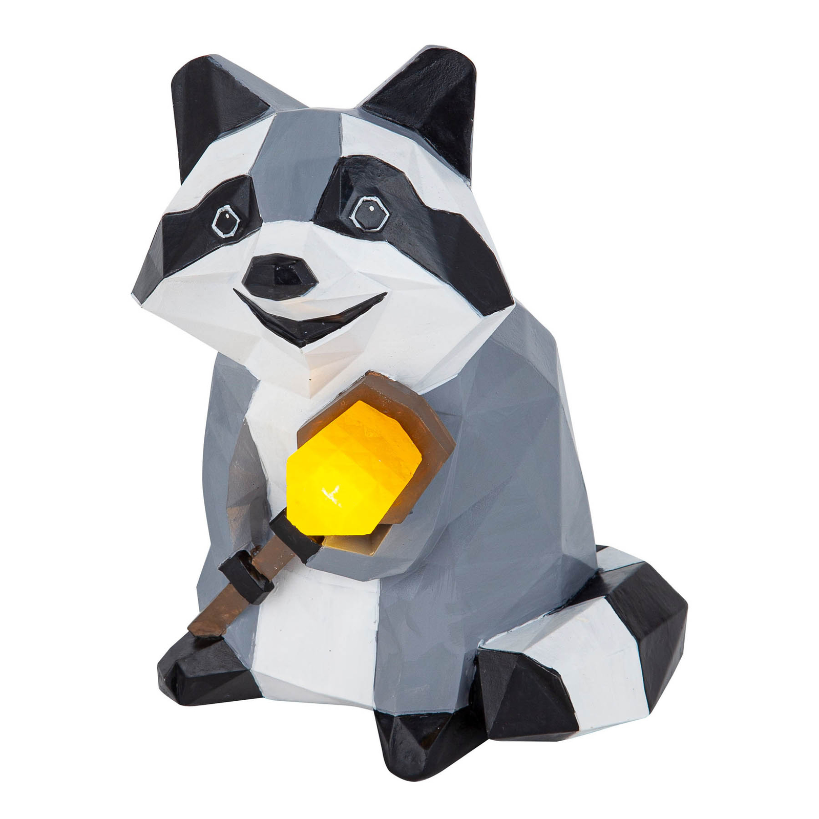 Lindby Racoon LED solar lamp, figure, raccoon