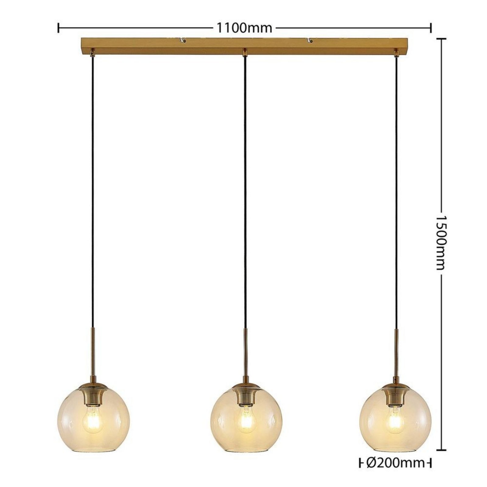 Grady 3 Lustră Pendul Clear - Lindby