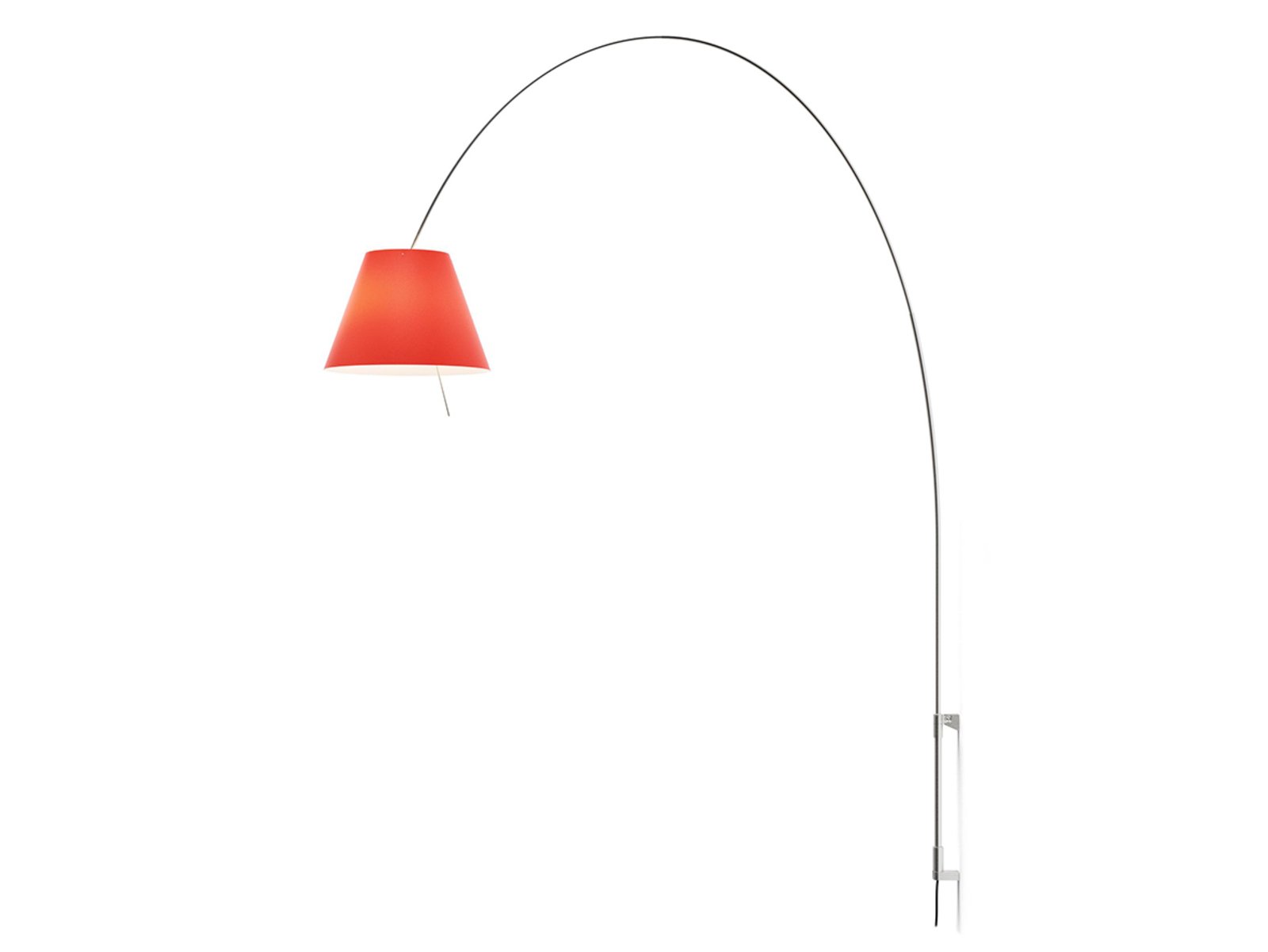 Lady Costanza Wall Lamp with Dimmer Red/Aluminium - Luceplan