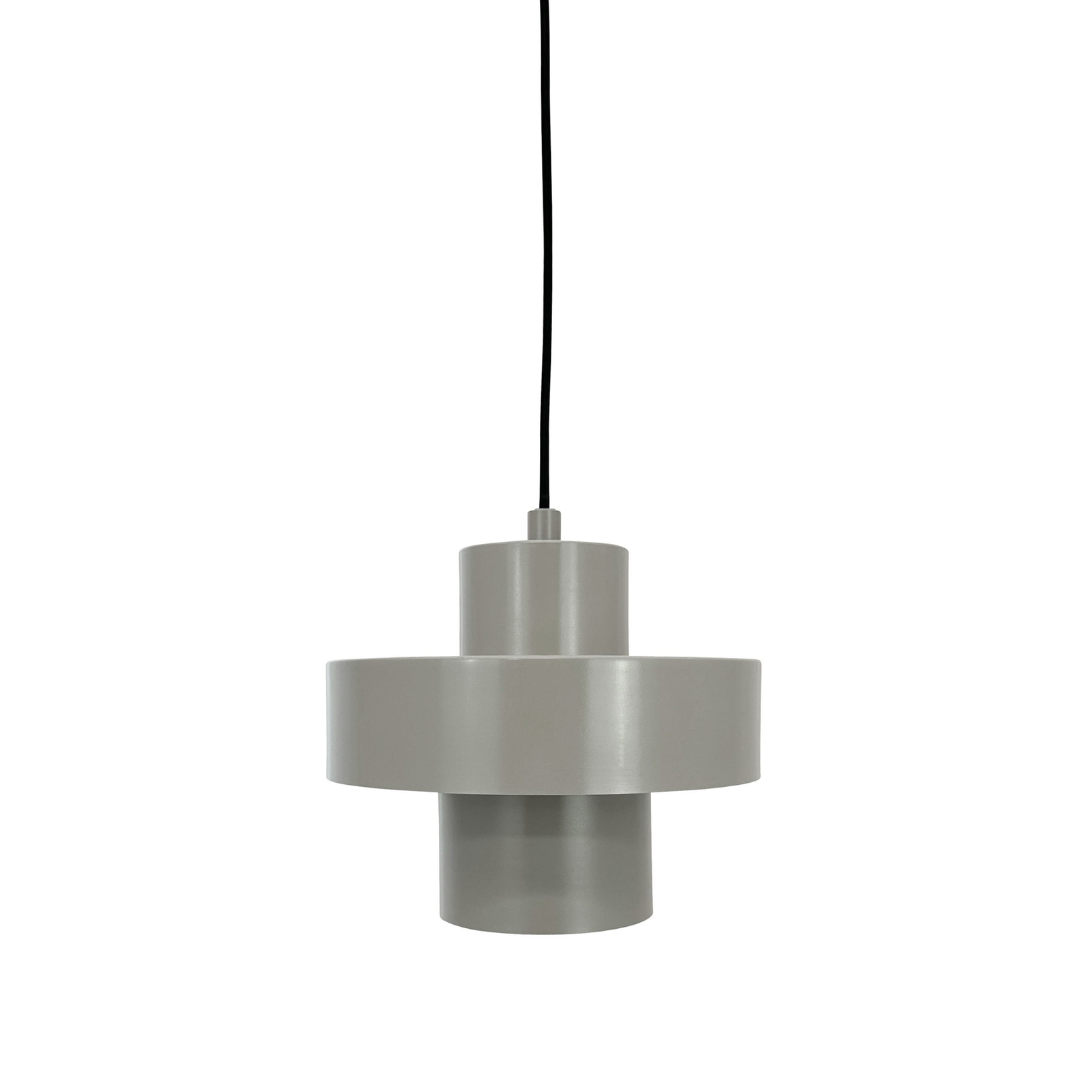 Dyberg Larsen hanglamp Stoke, grijs, Ø 20 cm, metaal