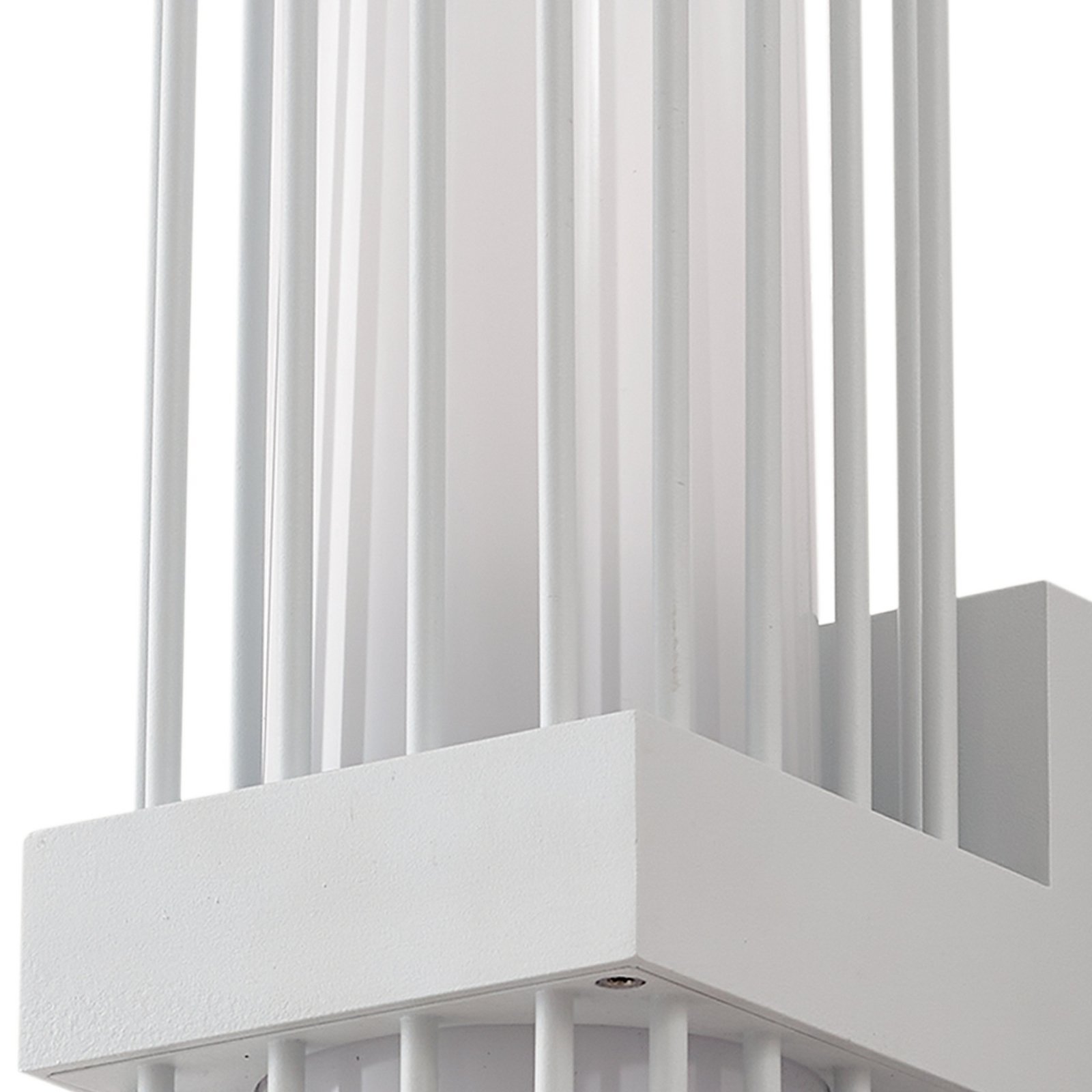 Chandan kinkiet zewnętrzny wysokość 42 cm biały IP54 metal - Lucande