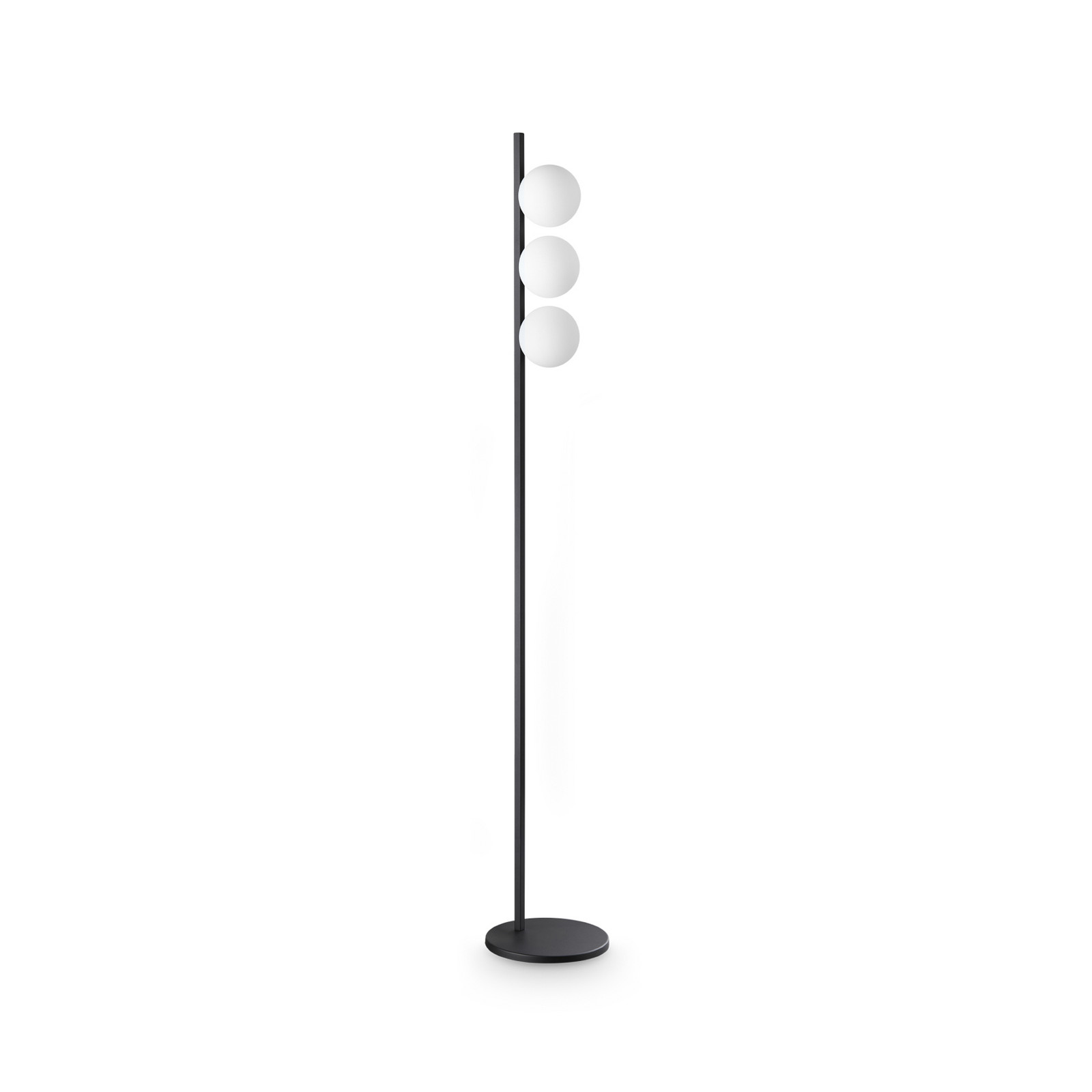 Lampadar IDEAL LUX Binomio negru 160 cm metal cu 3 becuri - Camera de zi / sufragerie - Modern - negru alb