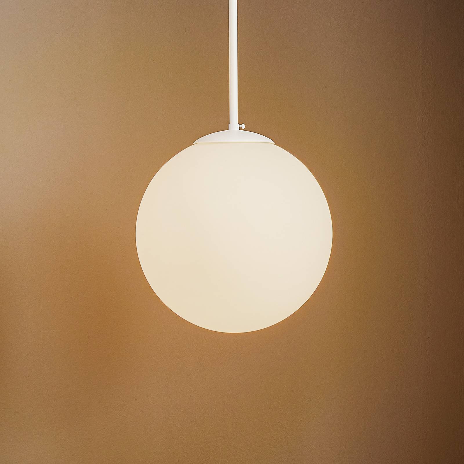 Lampa wisząca Bosso, 1-punktowa, biała, 30cm