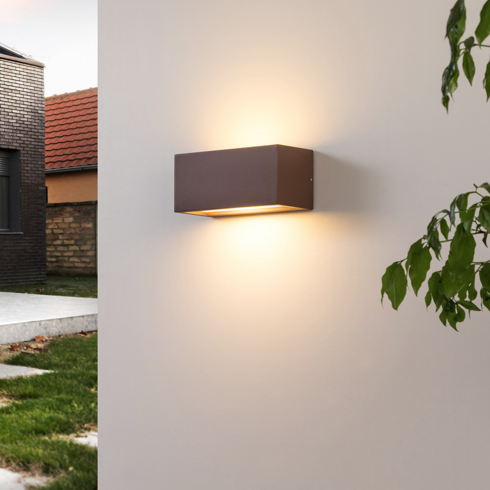 Lucande Bente utomhusvägglampa Rust, brun / rost från Lucande