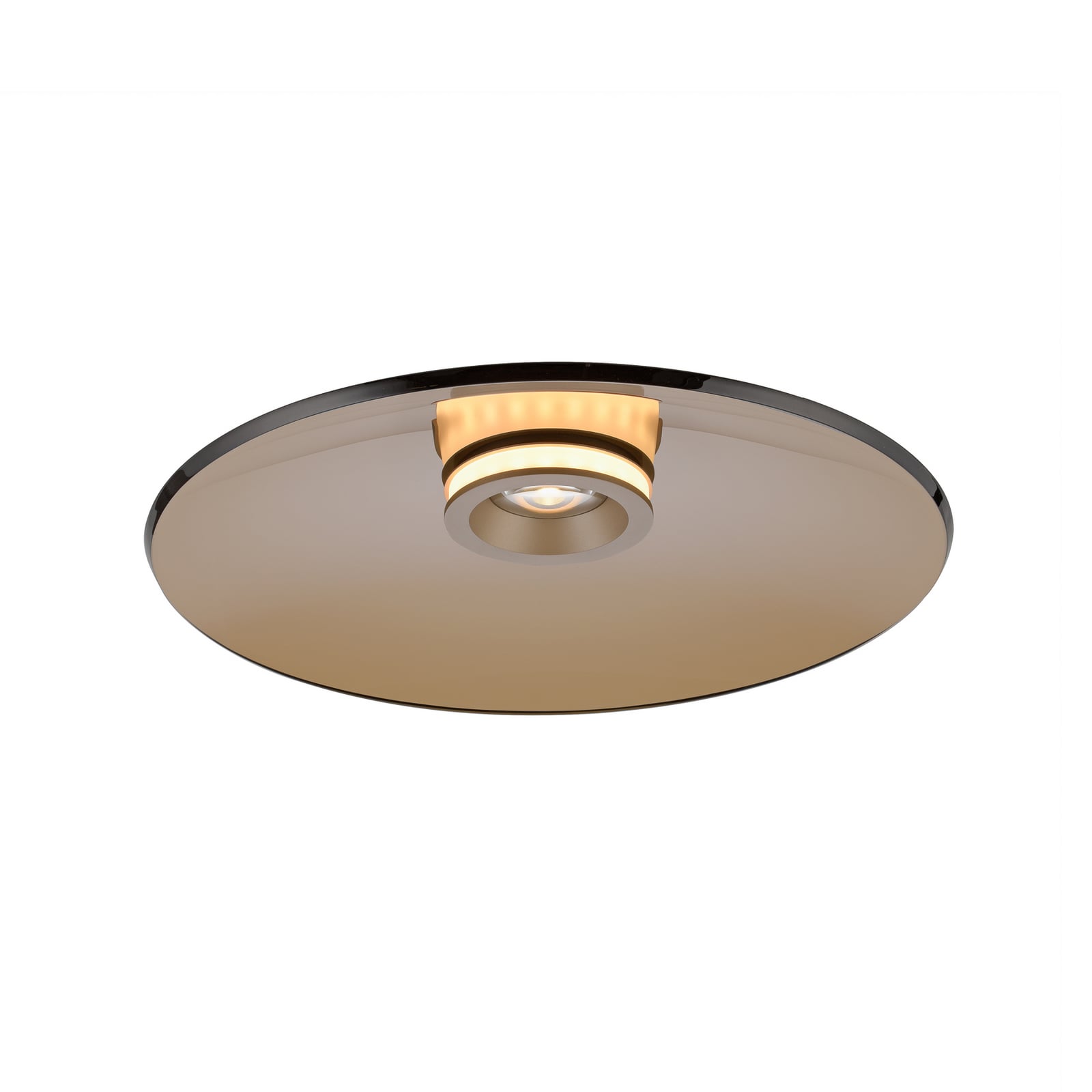 Moon LED-Deckenlampe bronce Ø50cm, Amberglas (dunkel) - PURE Moon LED-Deckenlampe bronce Ø50cm, Amberglas (dunkel) - PURE