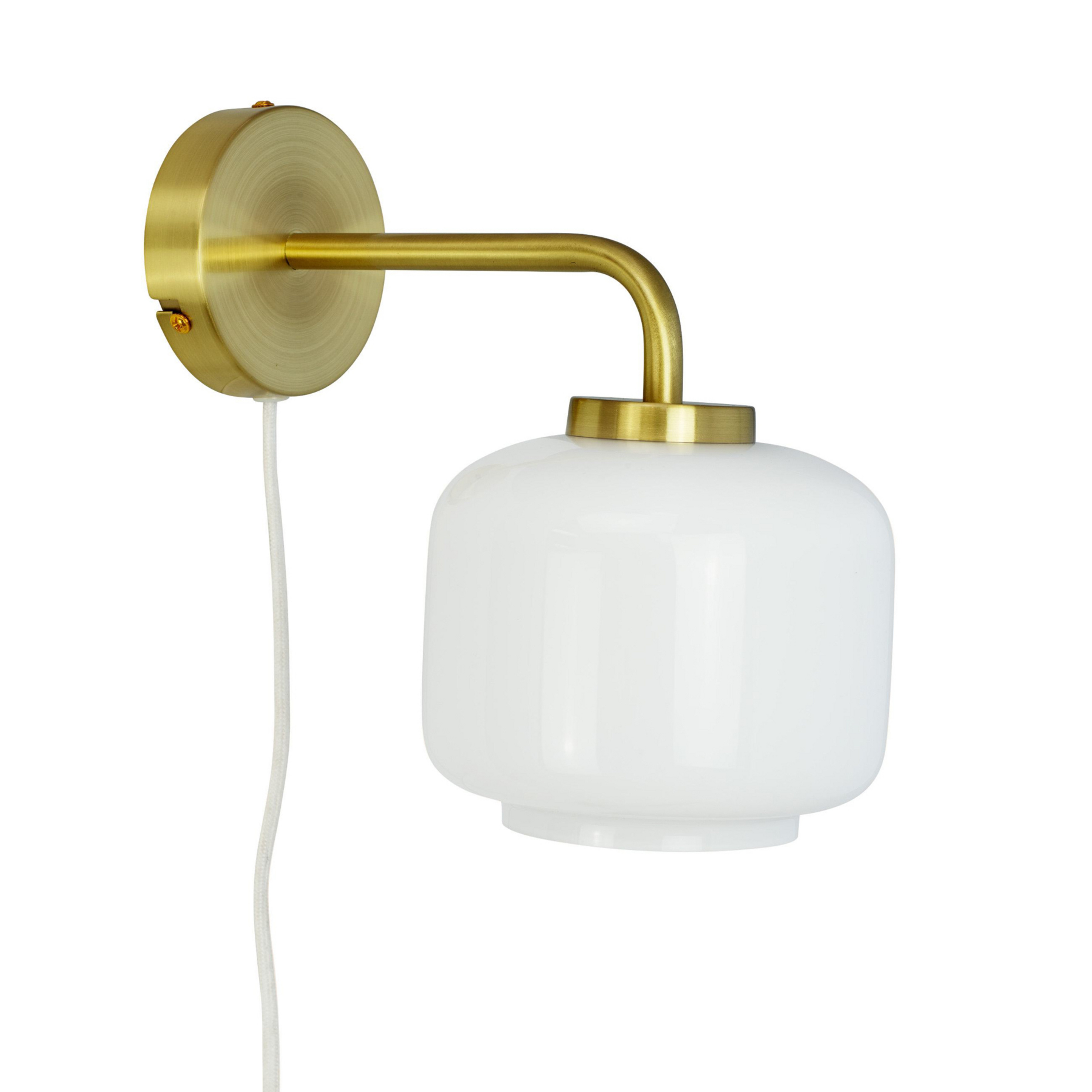 Arp Wandleuchte Ø15 Opal/Brass - DybergLarsen