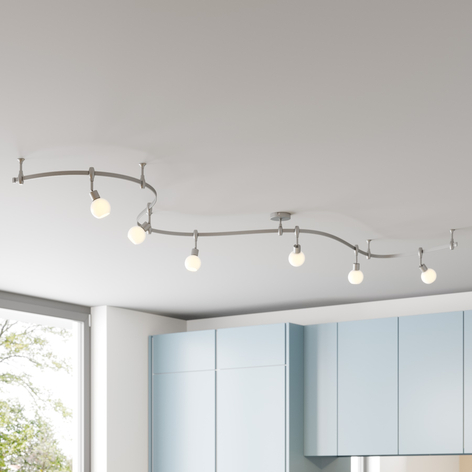 Arcchio Peetz plafonnier avec verre, 6 lampes
