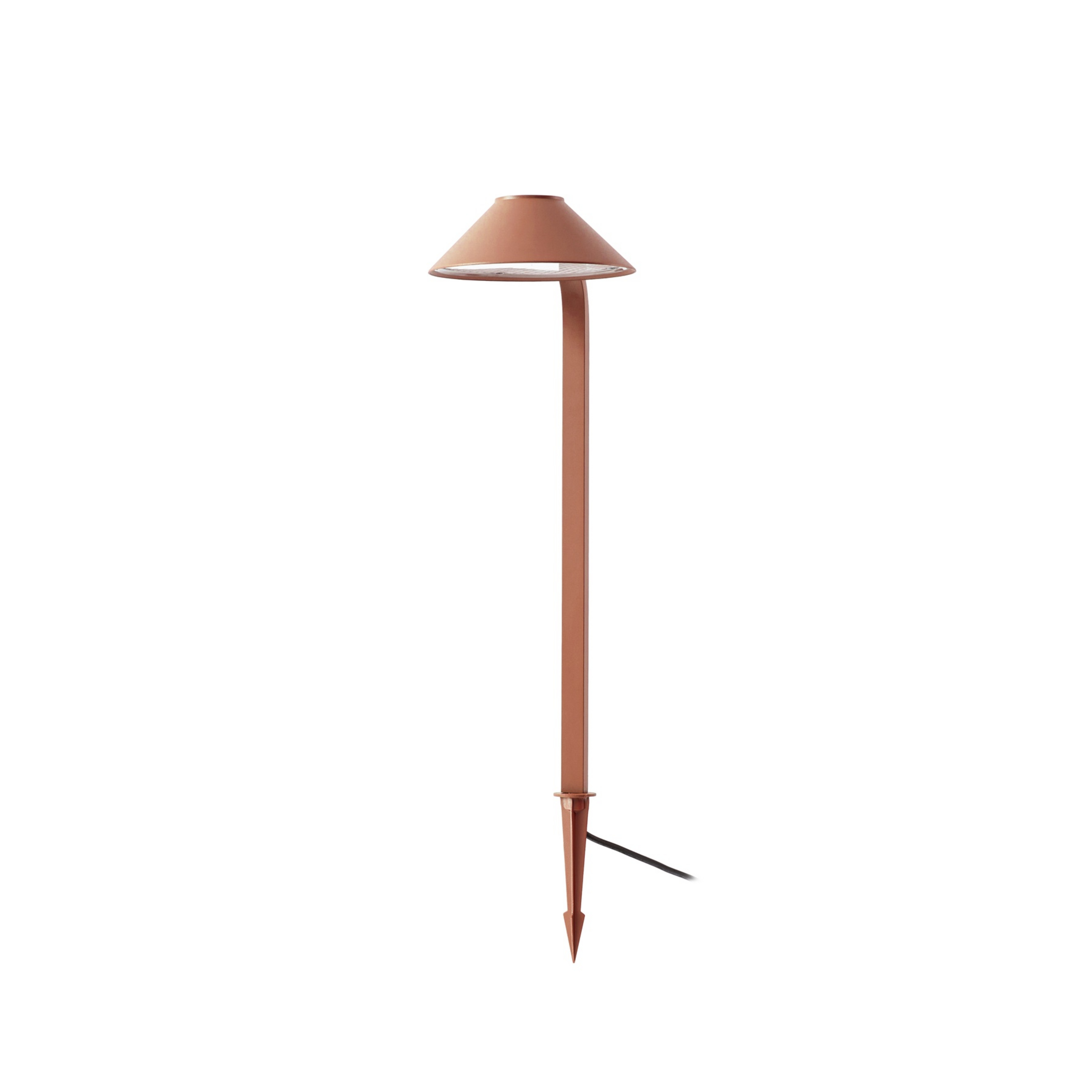 Lampa z grotem ziemnym LED Capelo, kolor gliniany, wysokość 78 cm, IP65 – Lindby
