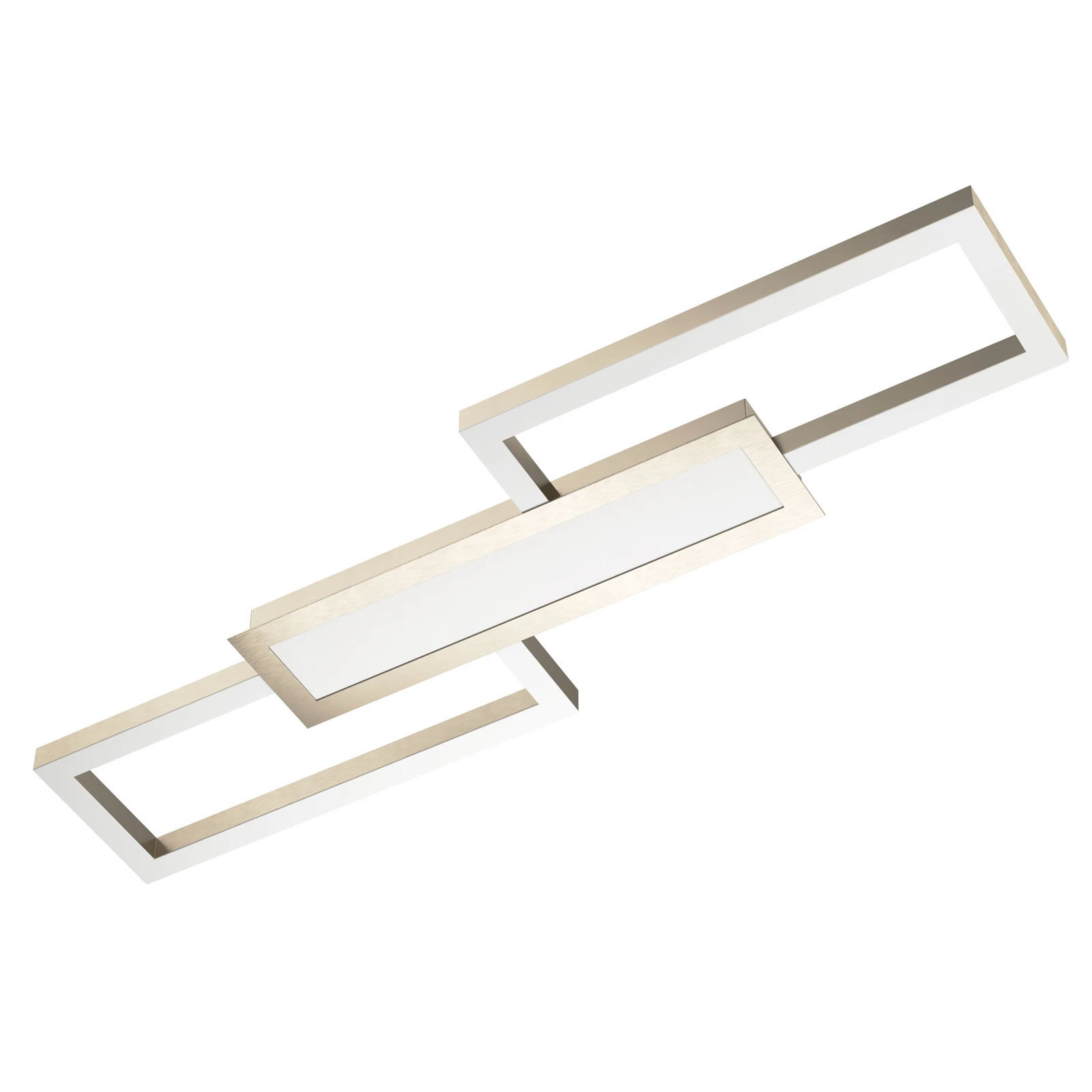 Φωτιστικό οροφής LED Monirote, ματ νικέλιο, μήκος 78 cm, αλουμίνιο, CCT