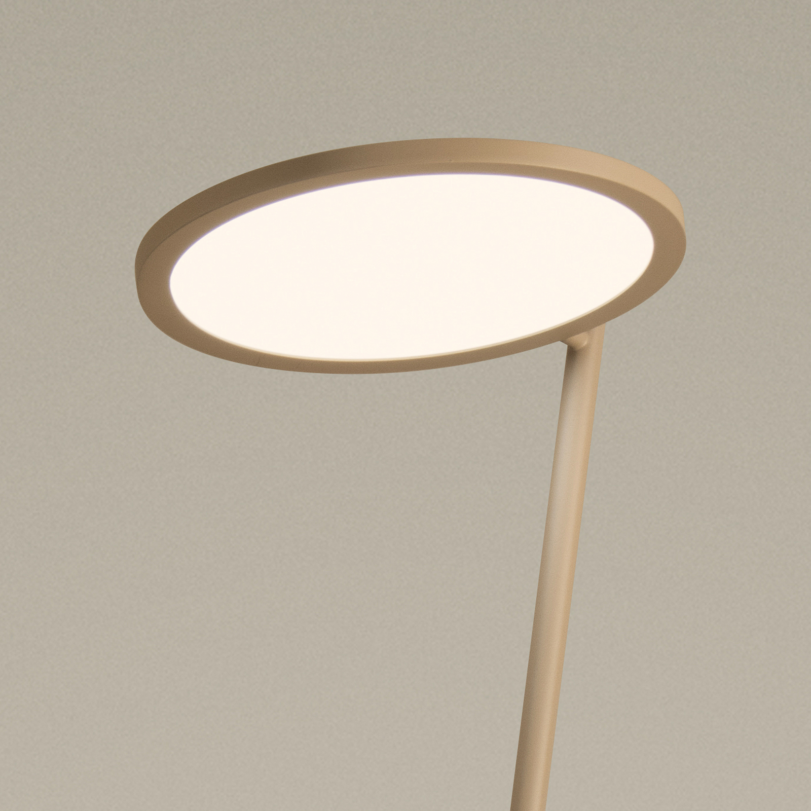 LED-Stehlampe Velara, sandfarben, Höhe 175 cm, Metall Dimmer