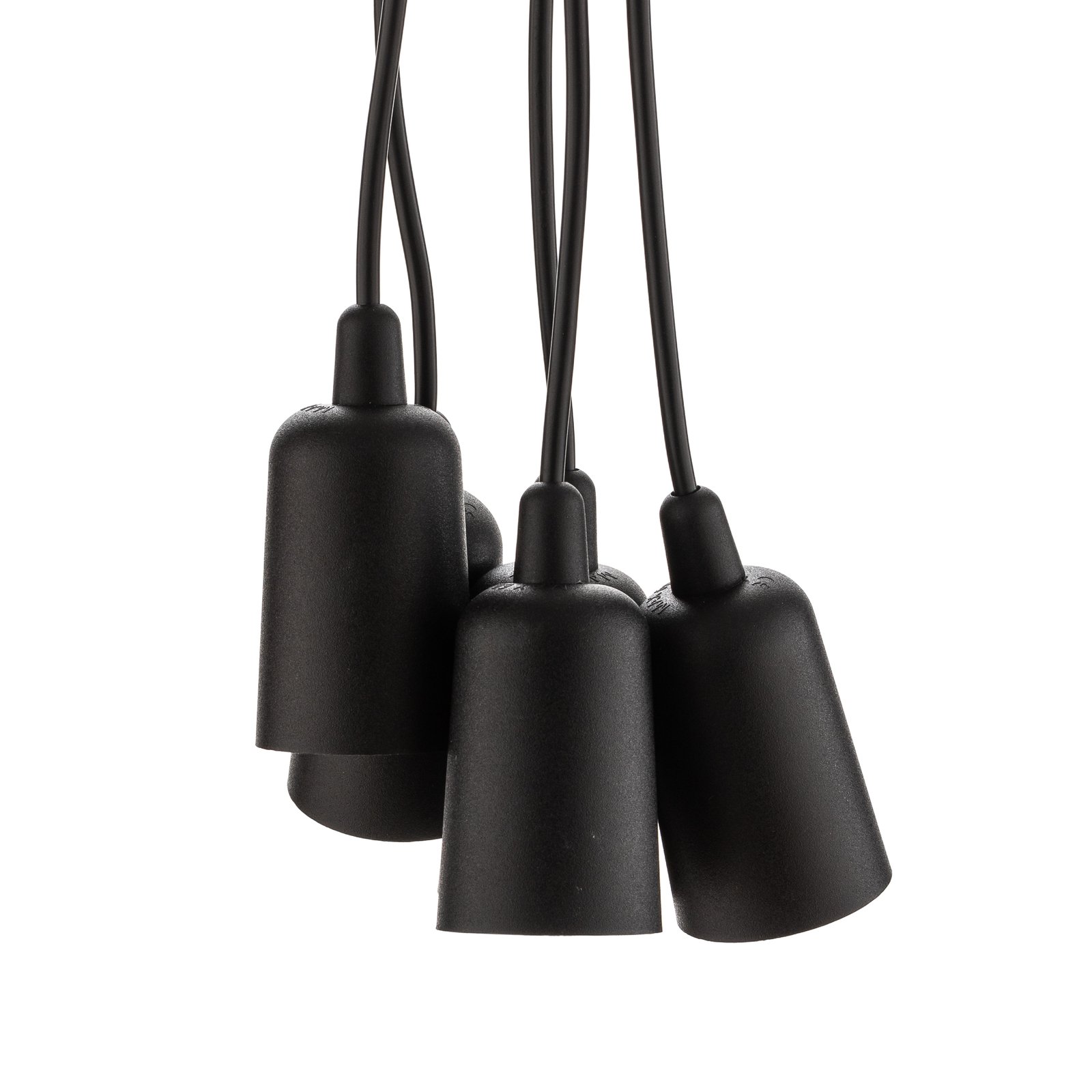 Lámpara colgante Brasil, negro, 5 luces