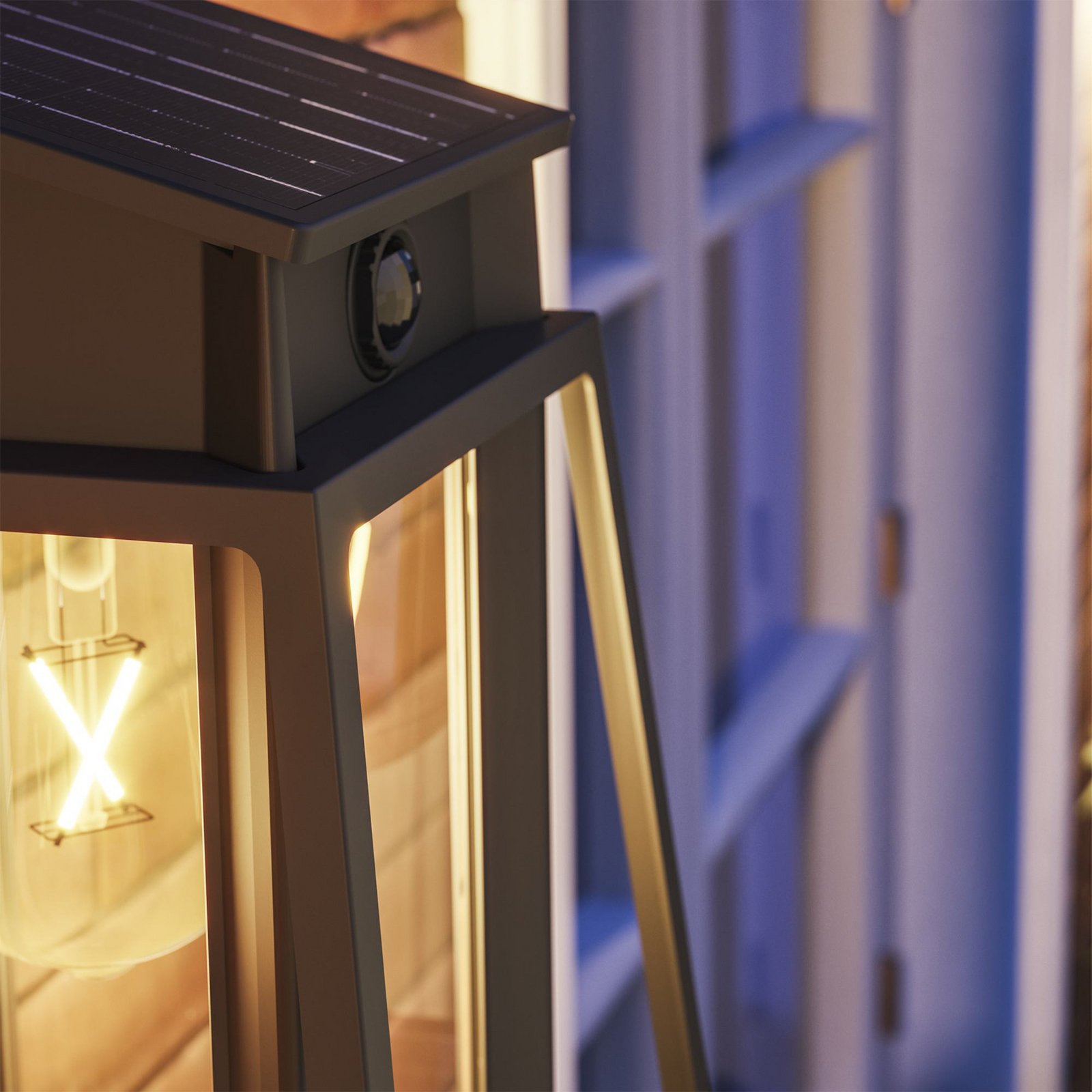 Philips LED solárne vonkajšie nástenné svietidlo Lysin UE, senzor, IP44