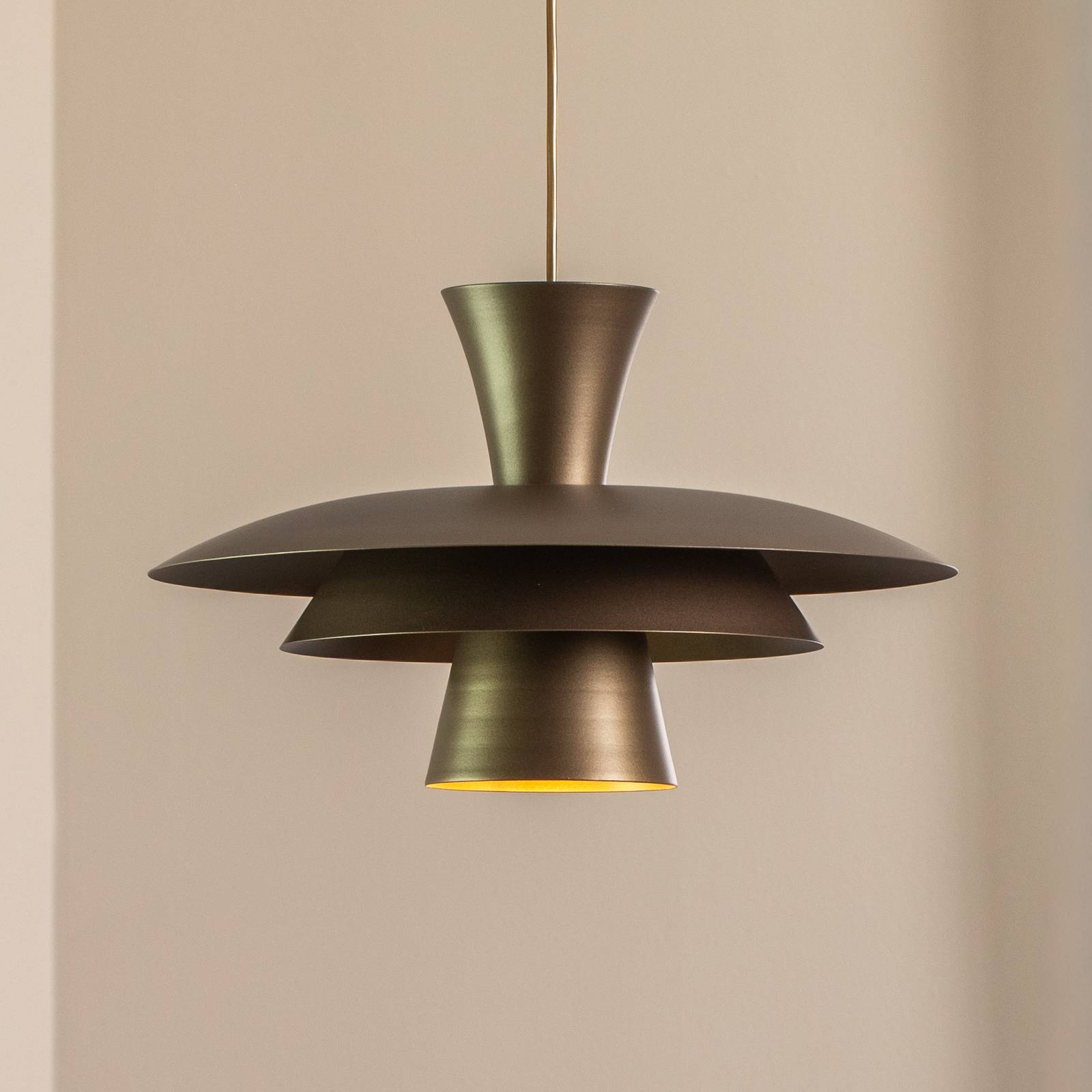 Hängeleuchte Plato, titanfarben, Metall, Ø 38 cm, E27 günstig online kaufen