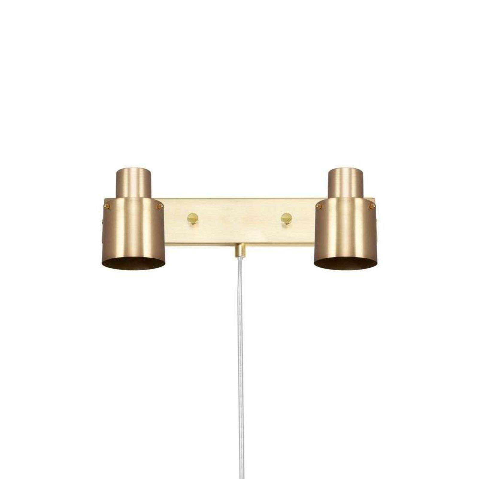 Clark 2 Vägglampa Brushed Brass - Globen Lighting