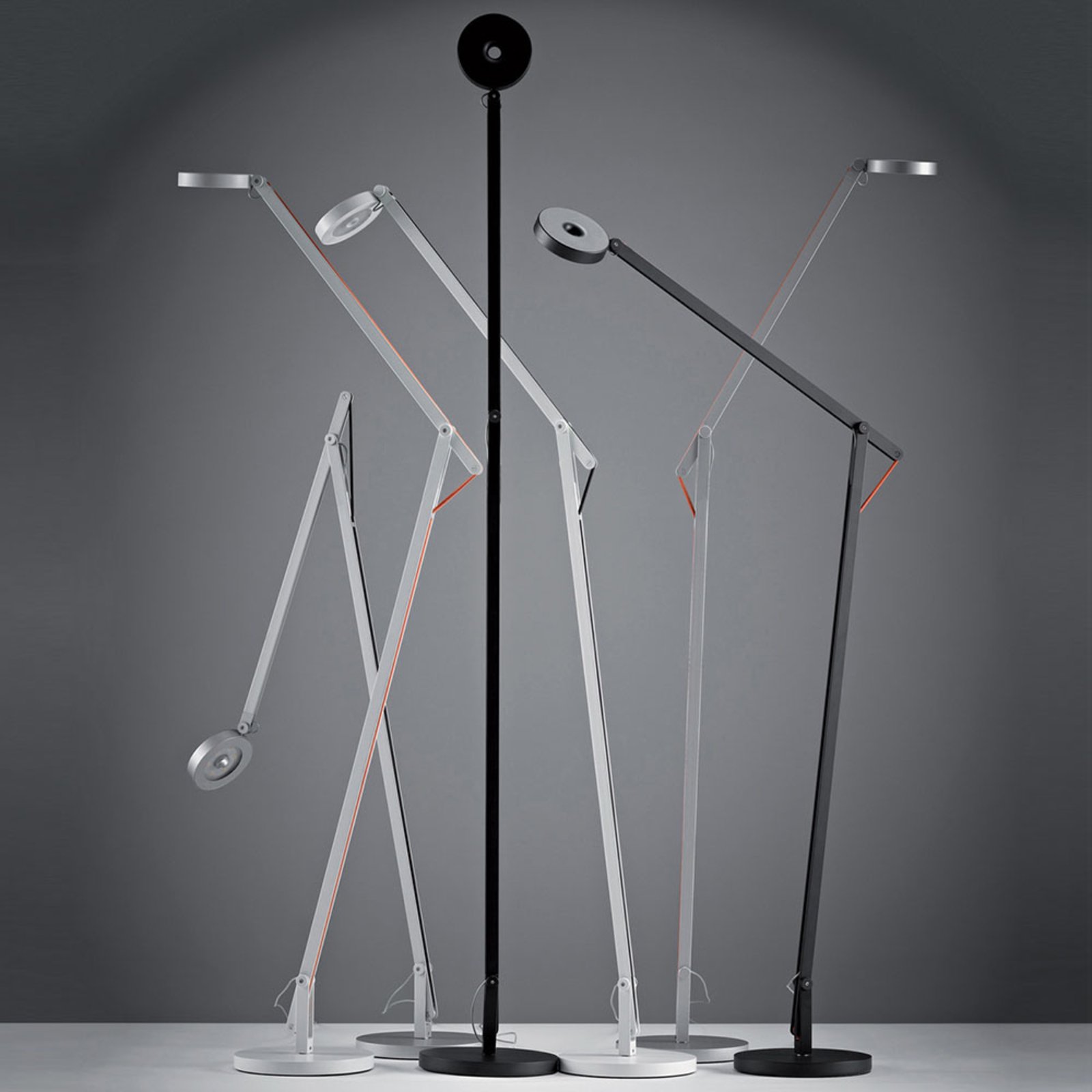String F1 Lampa Podłogowa DTW Matt Black/Black - Rotaliana