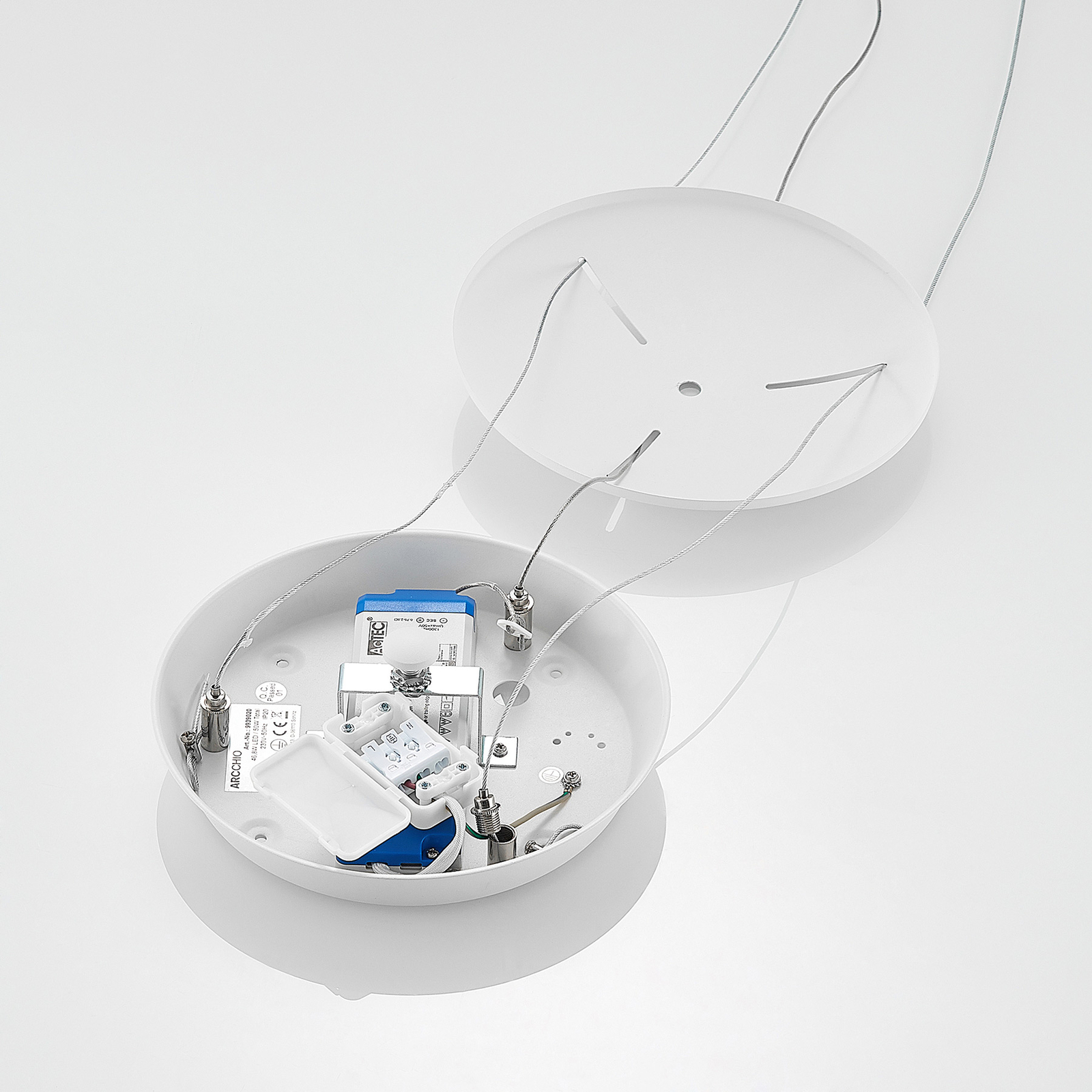 Vivy LED lógó világítás, fehér, Ø 58 cm, fém - Arcchio