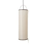 Hanglamp Silk Lantern, wit/zwart, zijde, E27 - Gubi