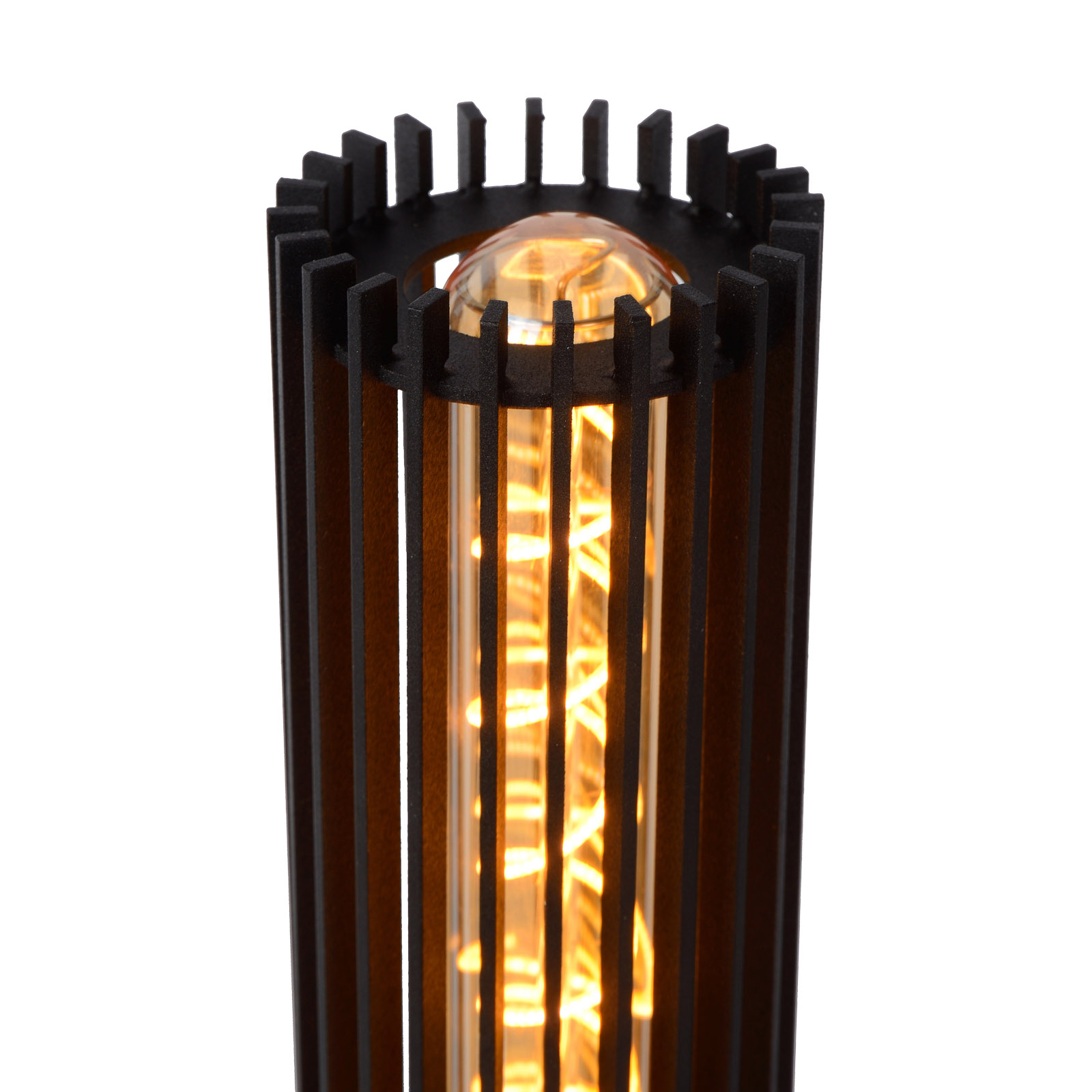 Lucide Lionel table lamp made of metal, black, for Living / Dining Room, metal, E27, 40 W, energy efficiency: A++, H: 37 cm