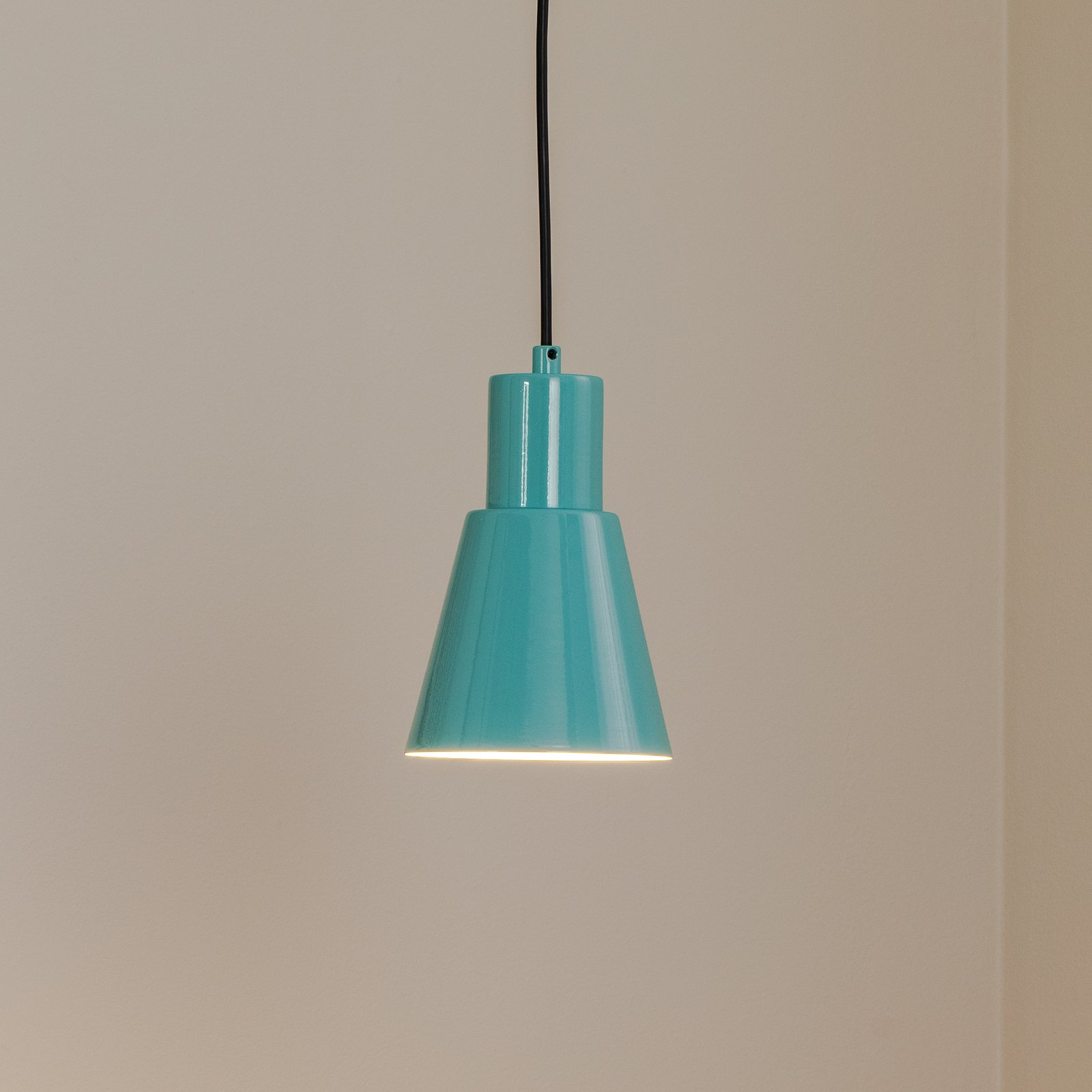 Żyrandol Konikkem, turkusowa, metal, Ø 14 cm, E27