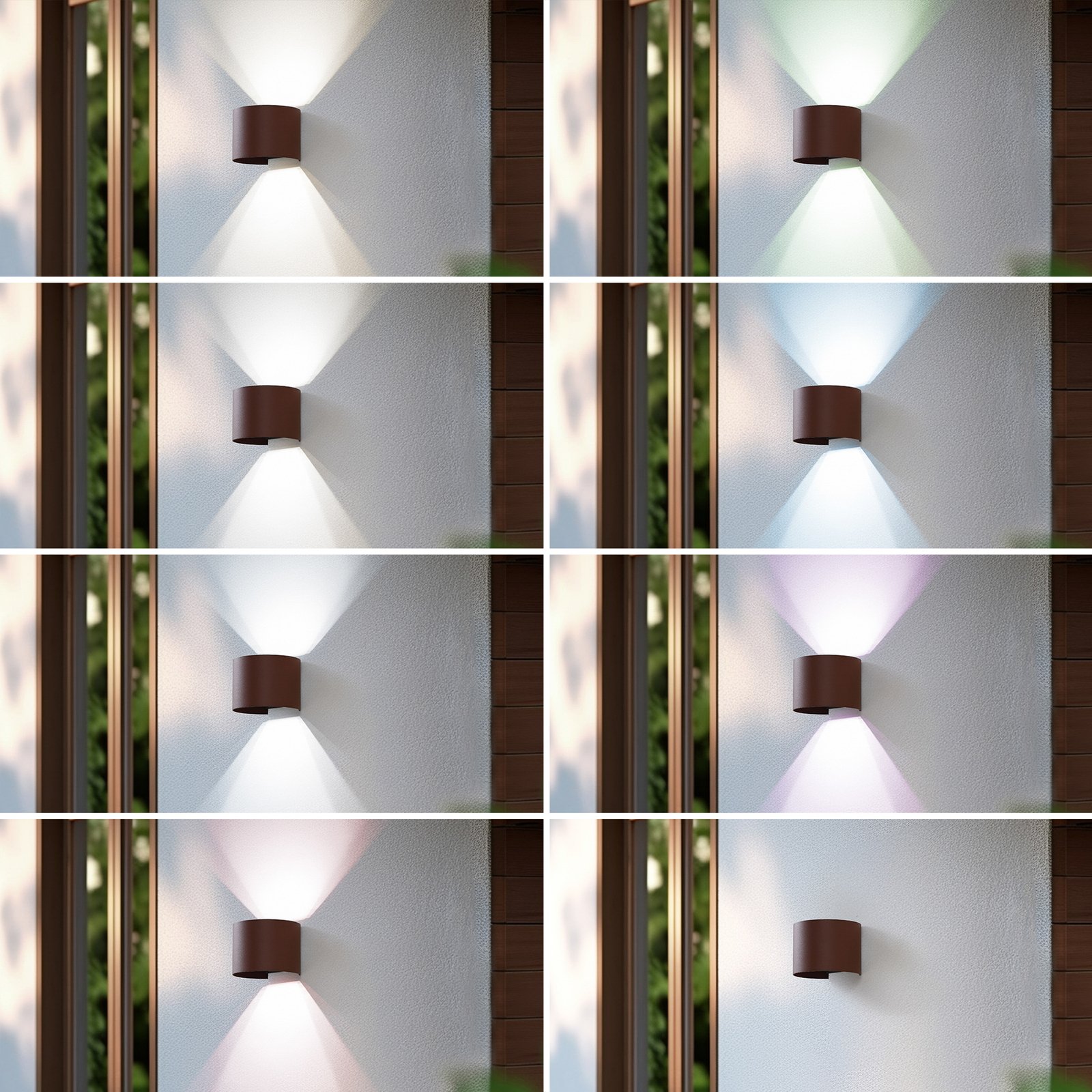 Dara Round LED Smart Buiten Wandlamp Roest - Lindby