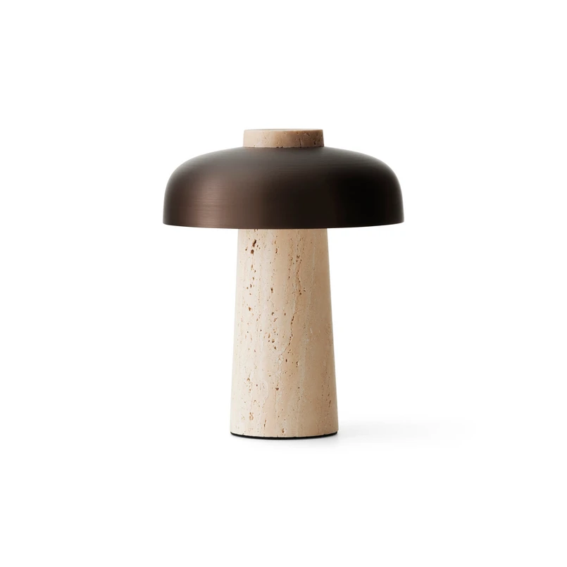 Audo Copenhagen – Reverse Portable Tischleuchte Sand Travertine/Bronzed Aluminium Audo Copenhage