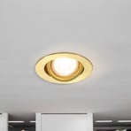 Lindby Sunil recessed spotlight, satin gold