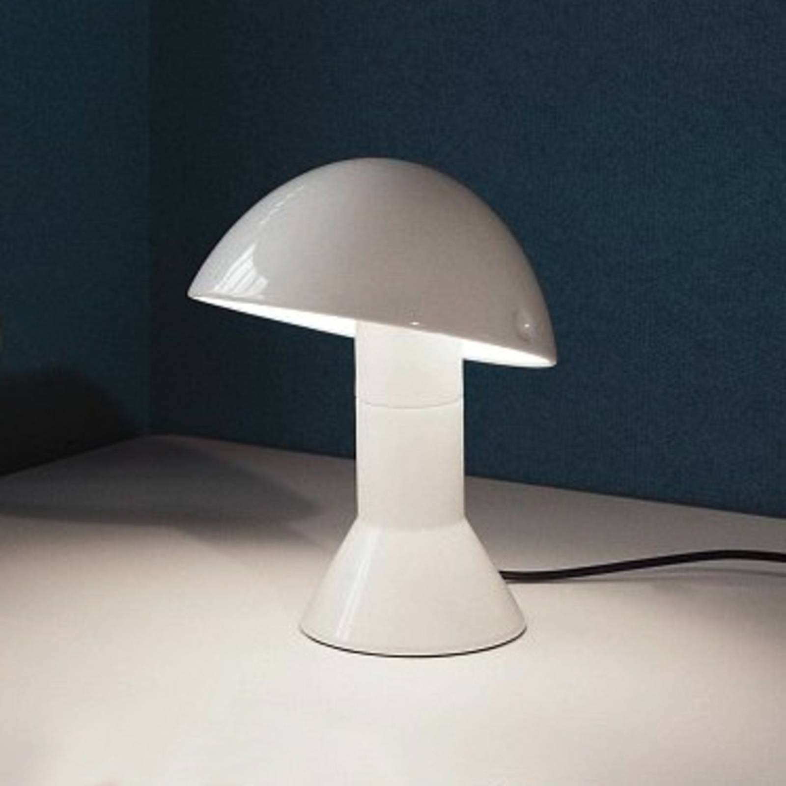 Martinelli Luce Lampe à poser design ELMETTO blanche