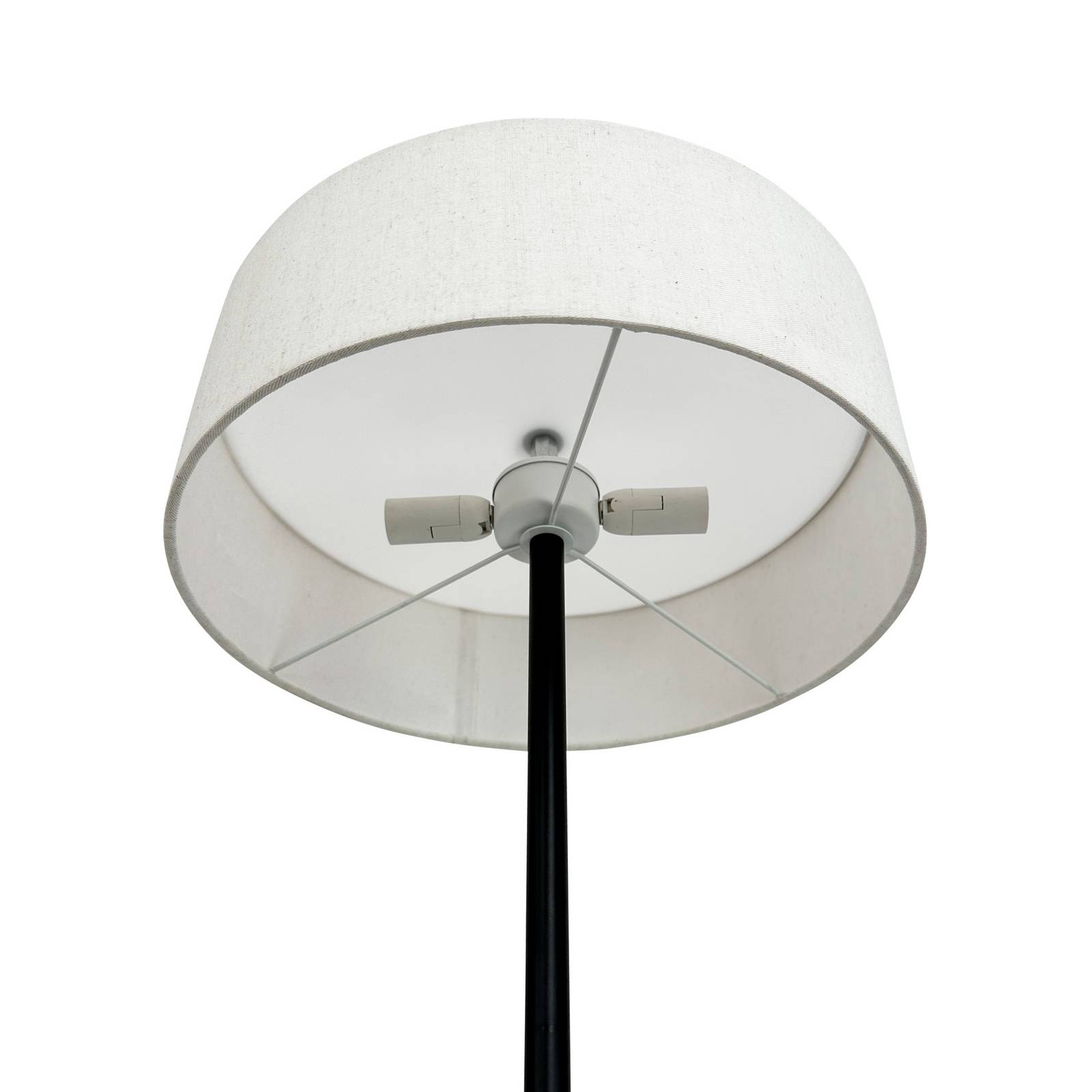 Dyberg Larsen Lampa stojąca Calix, czarna/naturalna, 150 cm