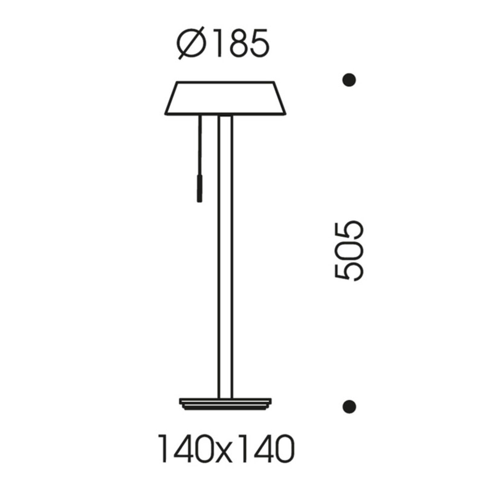 OLIGO Glance LED asztali lámpa fekete matt