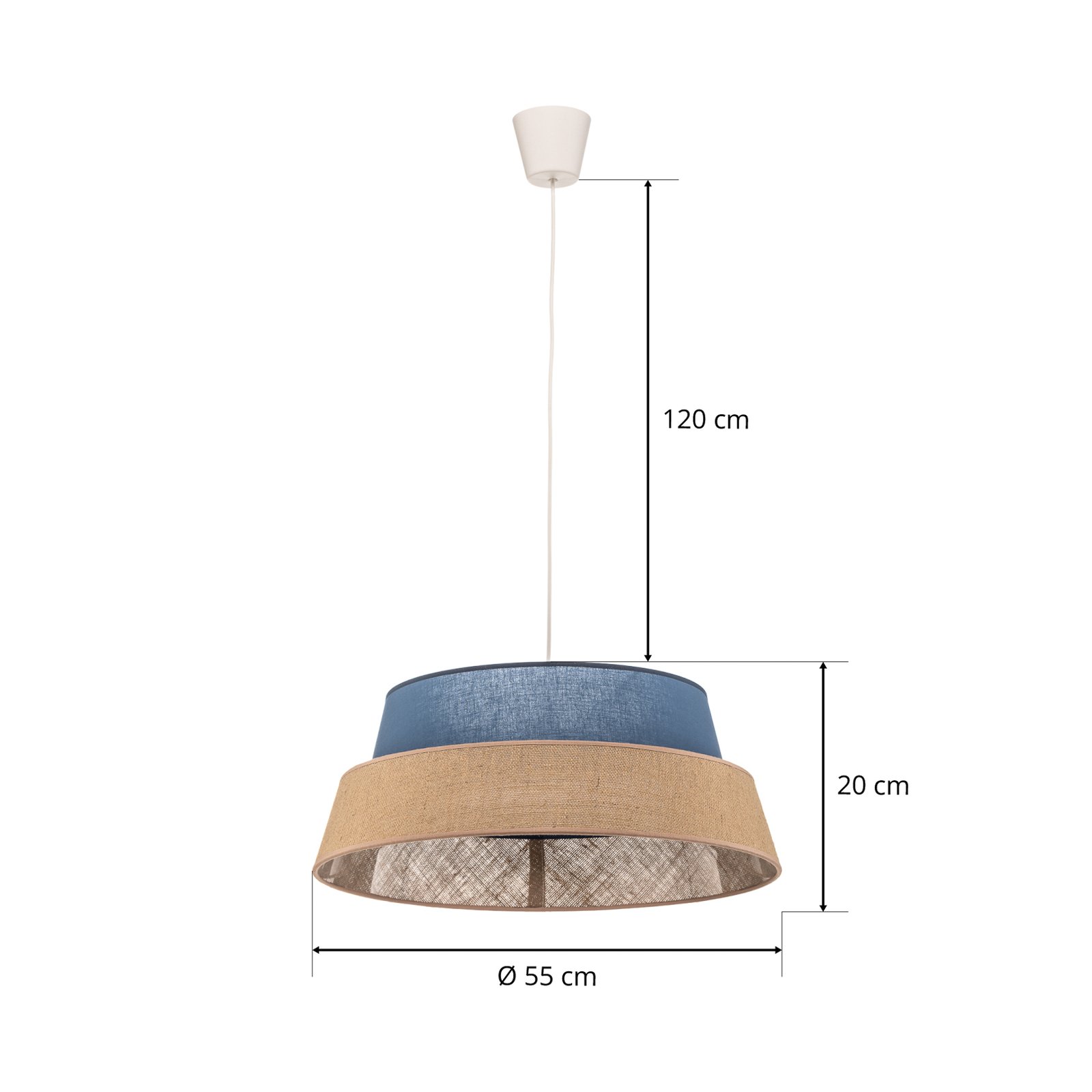 Galaxy Soft Nature pendant light, blue/brown