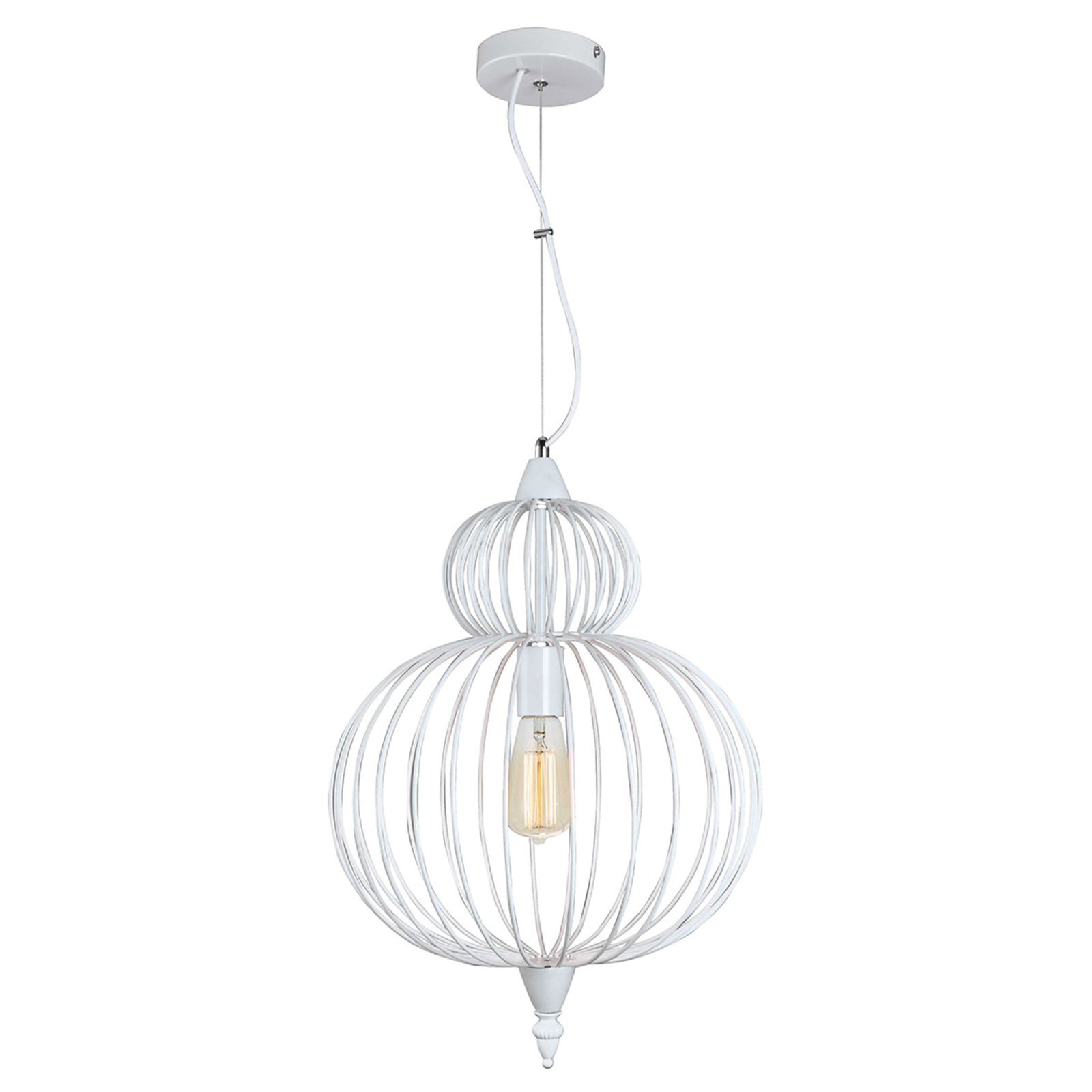 Zola pendant light with open cage shade