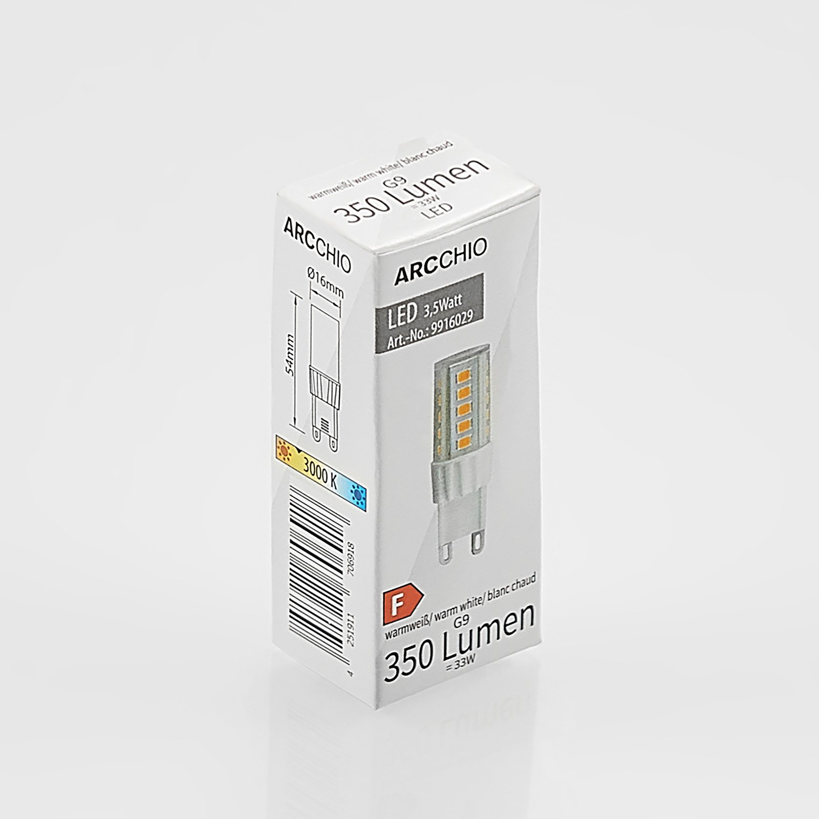 Arcchio ampoule à broche LED G9 3,5 W 830 x6