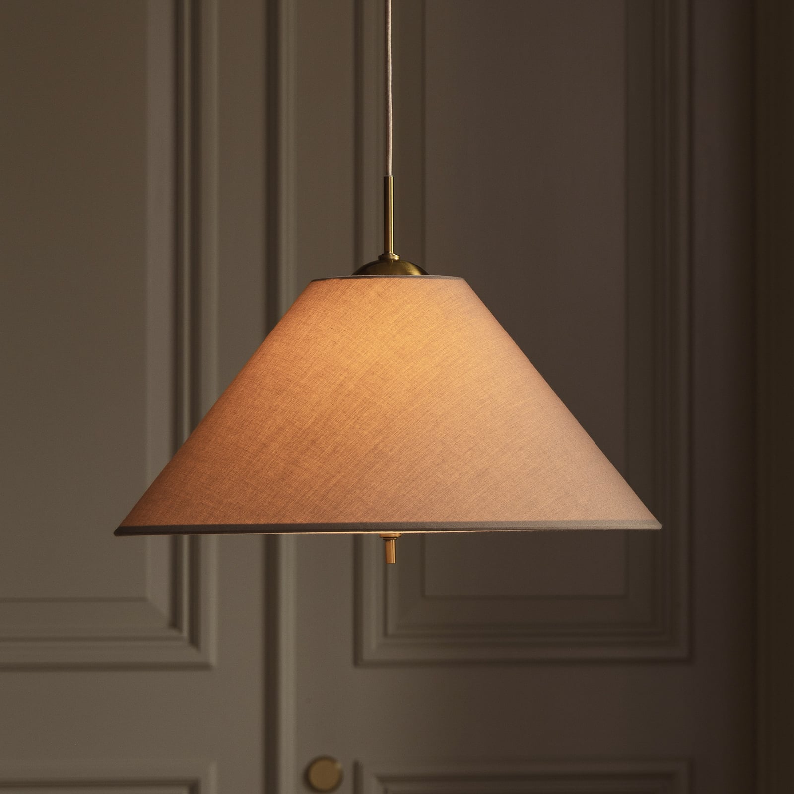 Lámpara colgante IRIS 50, marrón moka, Ø 50 cm - Globen Lighting