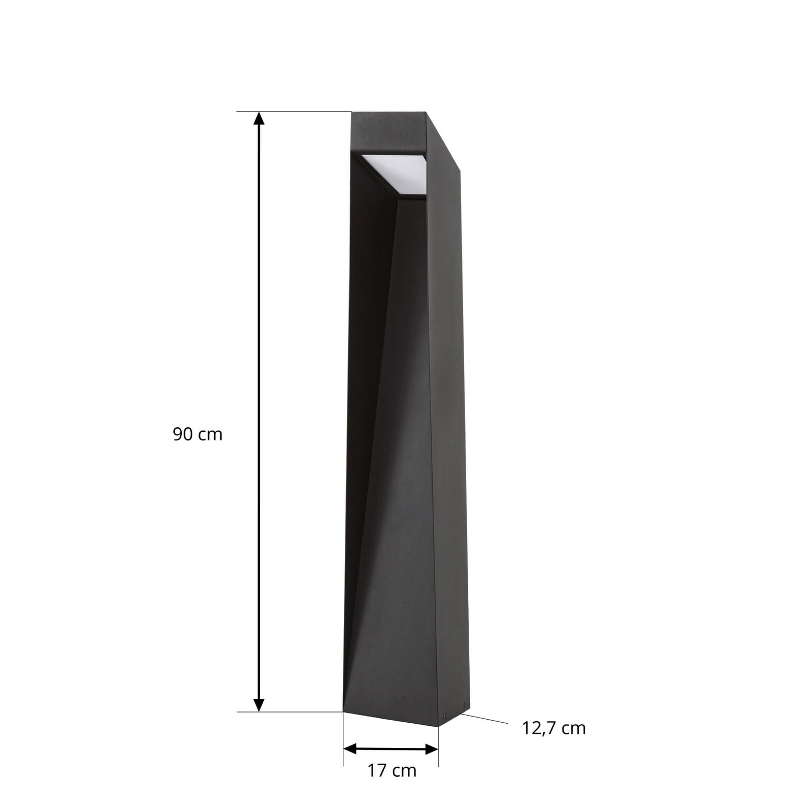 Lucande LED-Wegeleuchte Louran, Höhe 90 cm, schwarz, up/down Lucande LED-Wegeleuchte Louran, Höhe 90 cm, schwarz, up/down