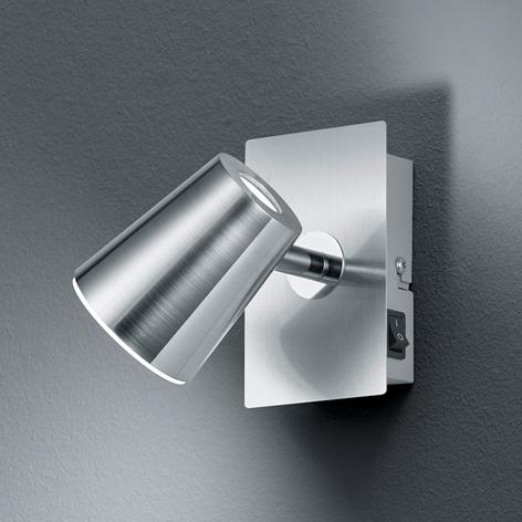 LED-Wandspot Narcos nickel matt