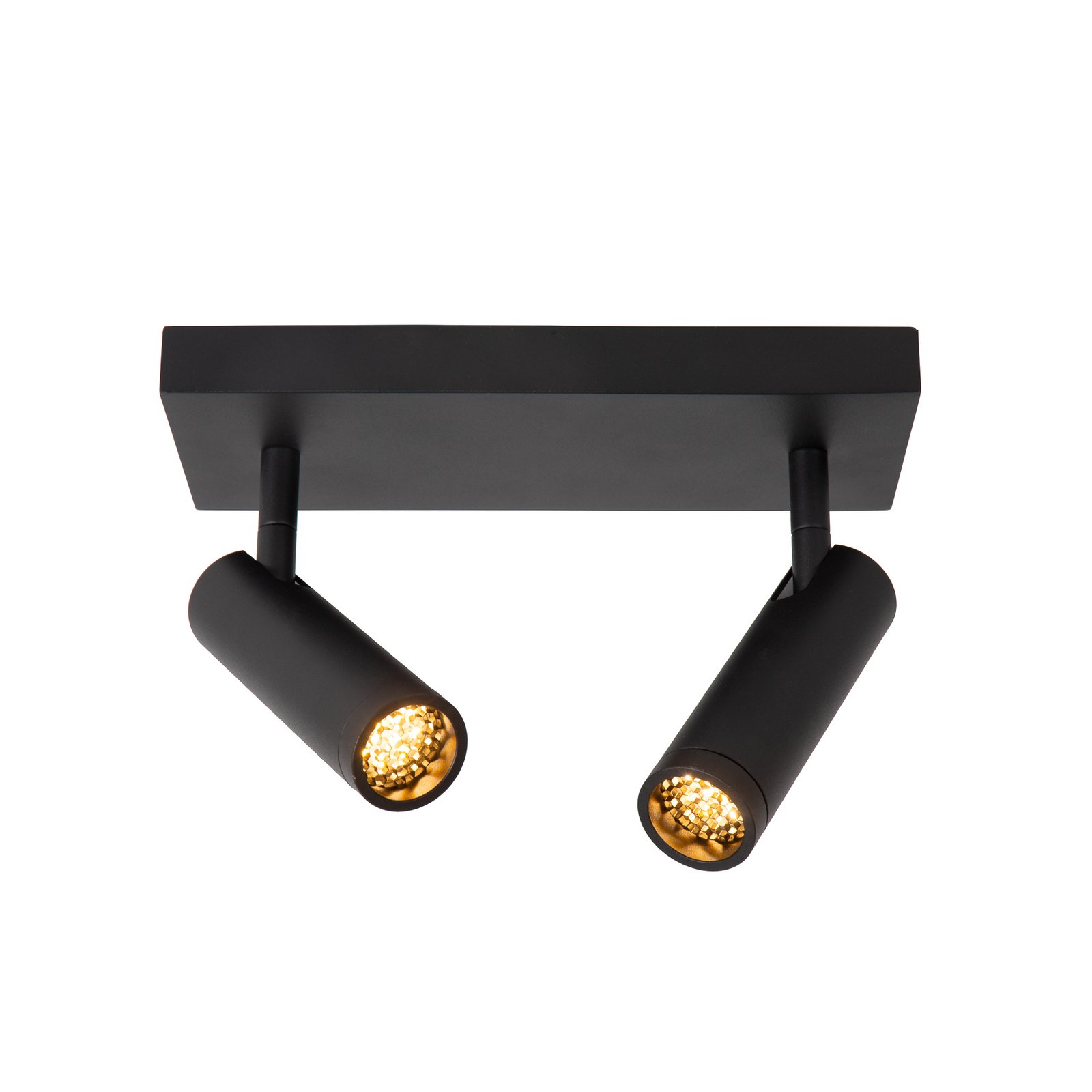 Downlight Grado, lengde 25 cm, svart, metall, 2 lyskilder