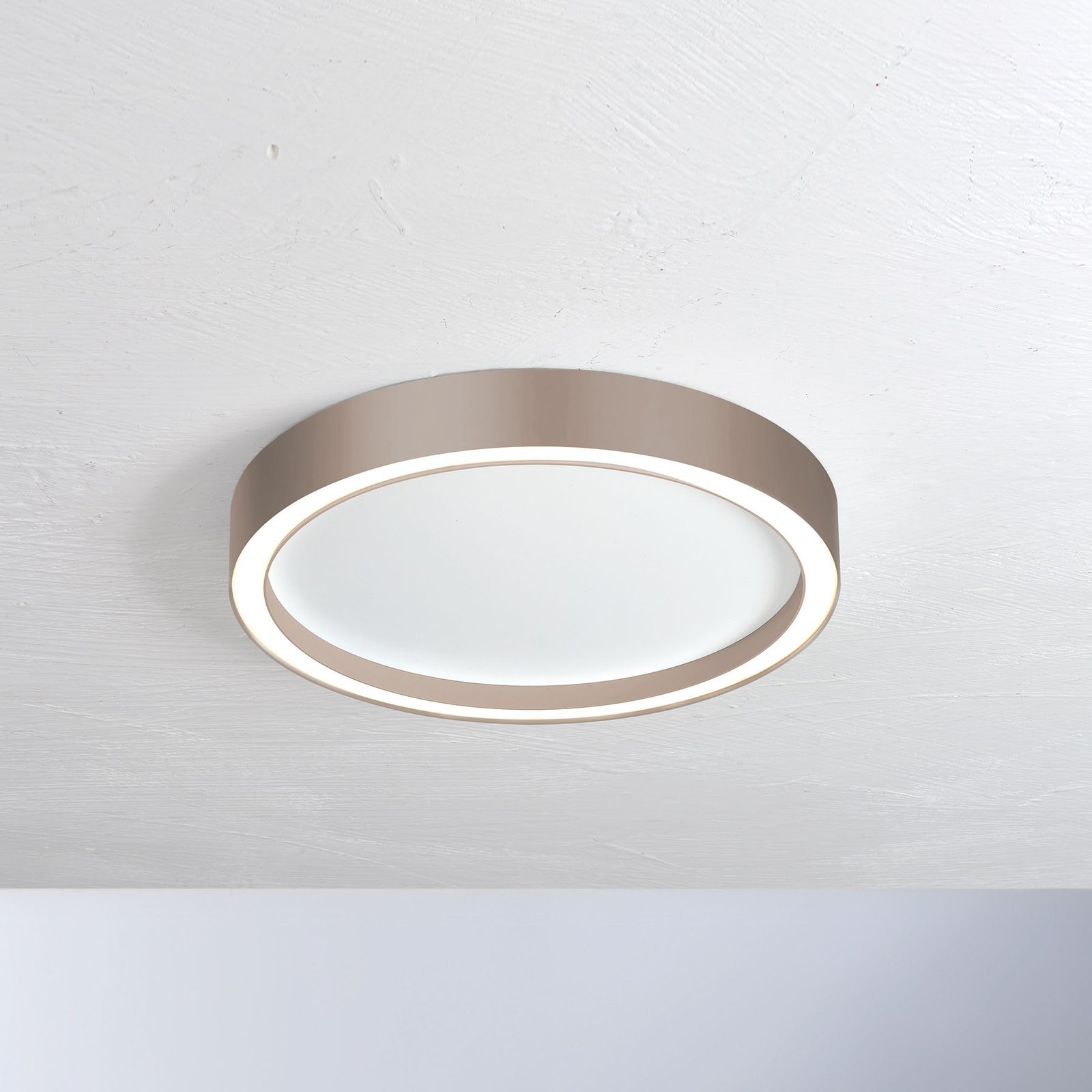 Bopp Aura LED plafondlamp Ø 30cm wit/taupe