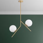 Hängeleuchte Dolunay, 43 cm lang, 2-flammig, goldfarben, E27