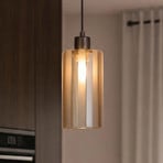 Hängeleuchte Kent, einflammig, bronze, Glas, E27